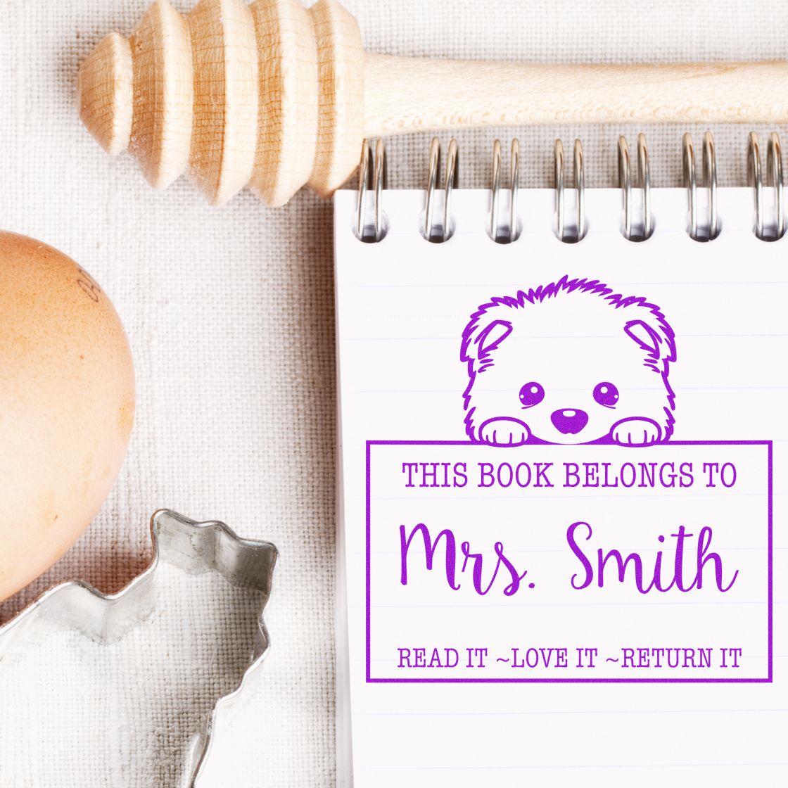 Pre-Inked Samoyed Personalized Read It Love It Return It Custom Made Stamp - Engineer Seal Stamps