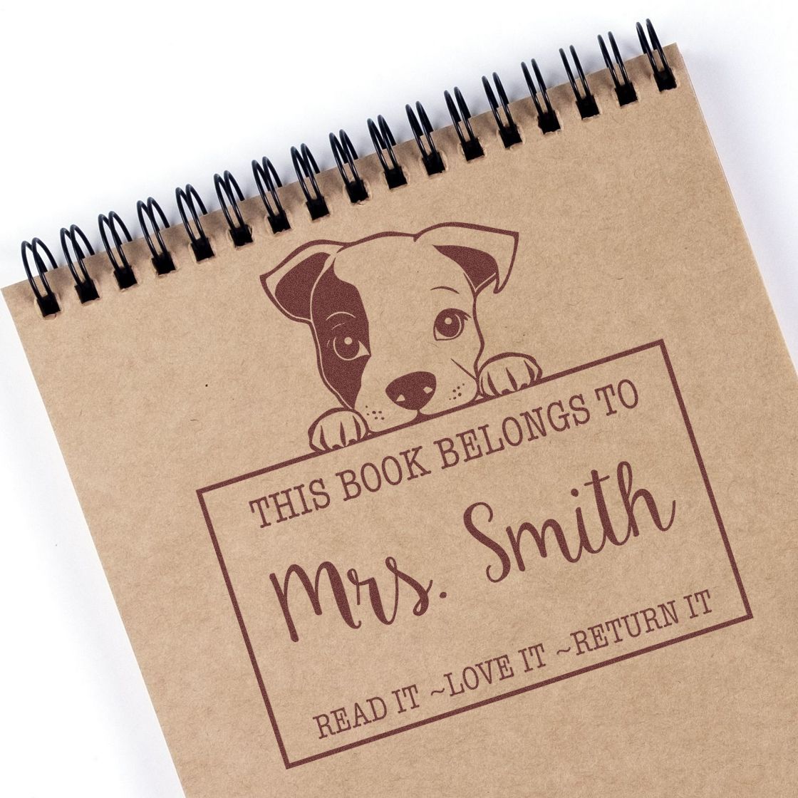 Slim Staffordshire Bull Terrier Customized Read It Love It Return It Custom Stamp - Engineer Seal Stamps
