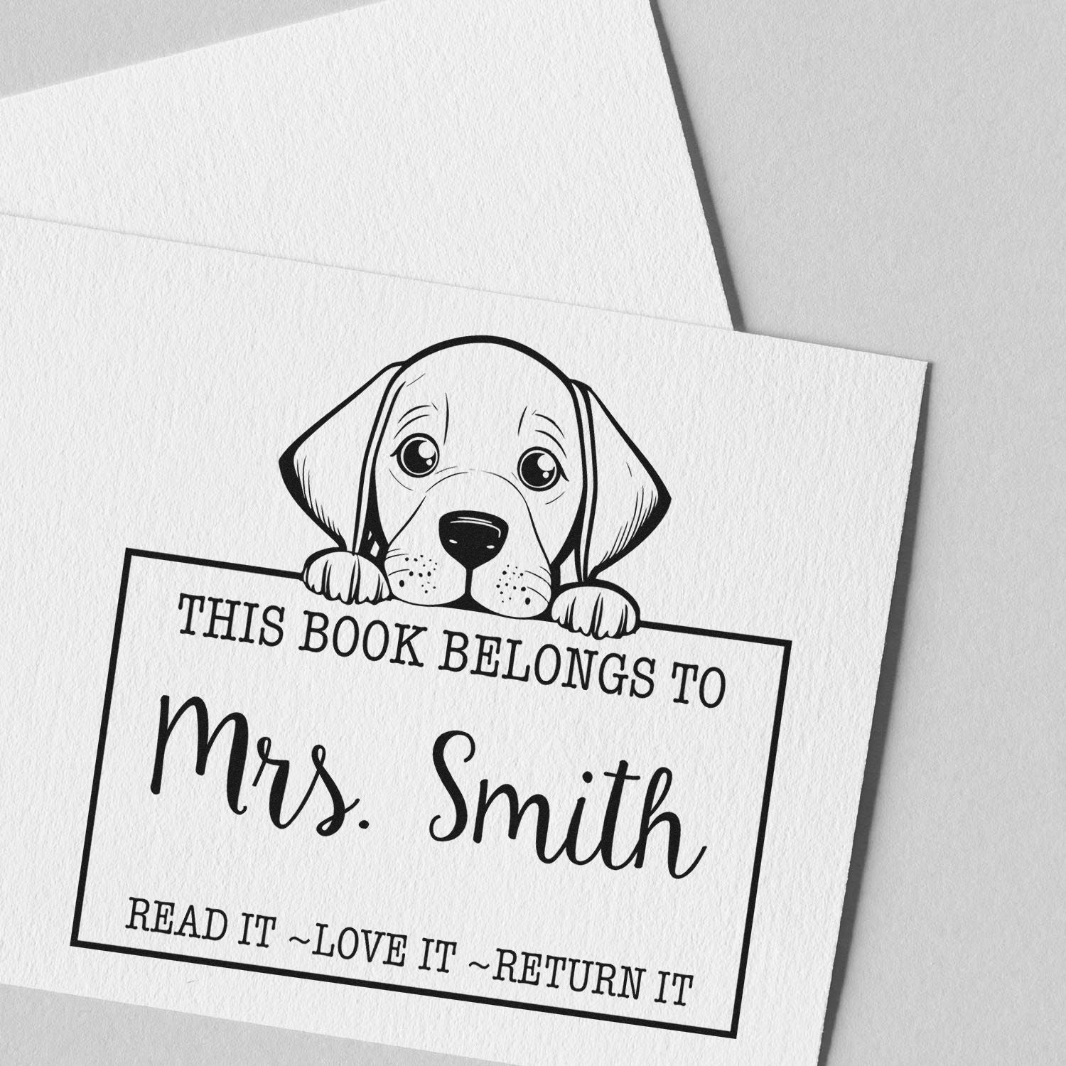 Vizsla Personalizable Book Lover Rubber Stamp - Engineer Seal Stamps