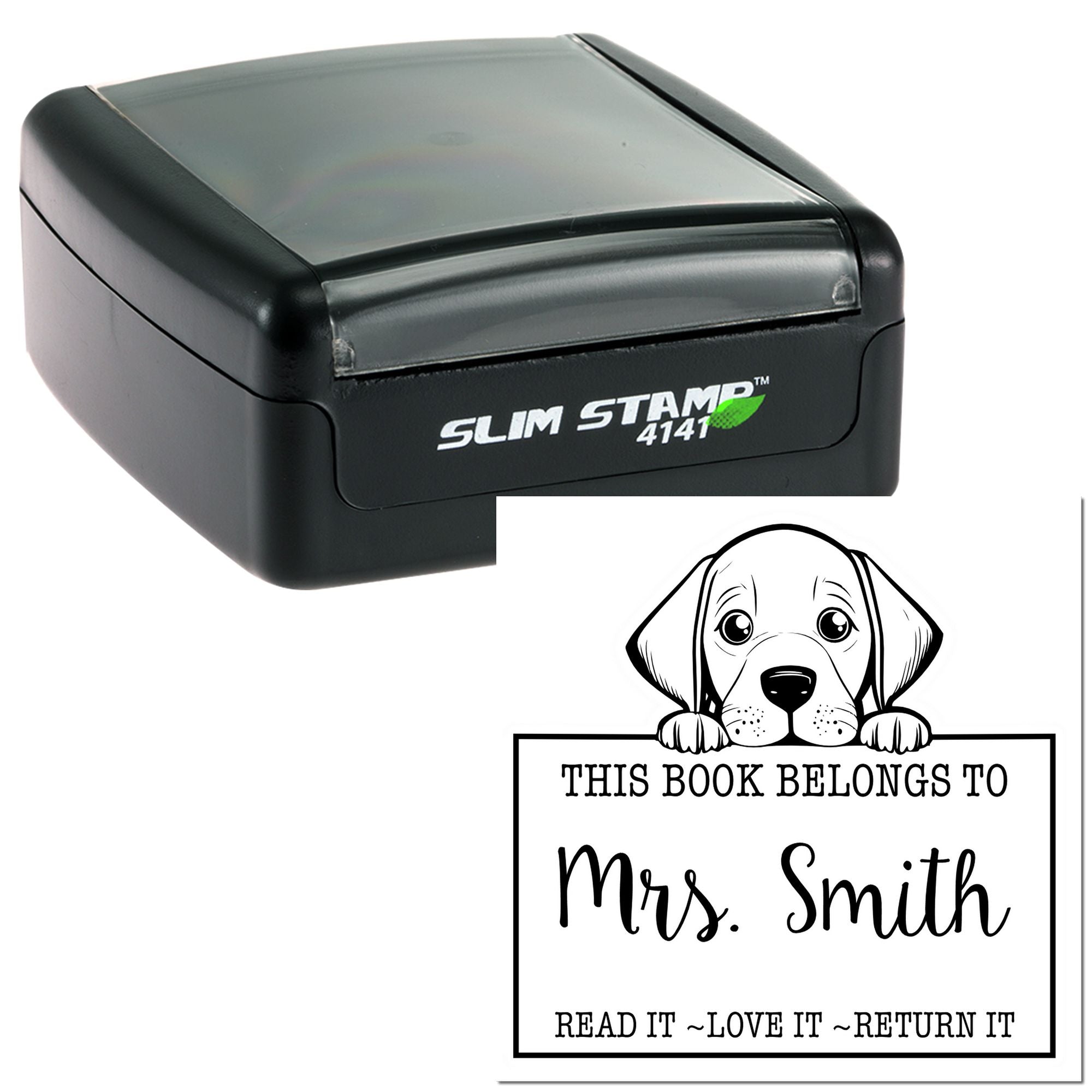 Slim Vizsla Customized Property Of Library Stamp - Engineer Seal Stamps