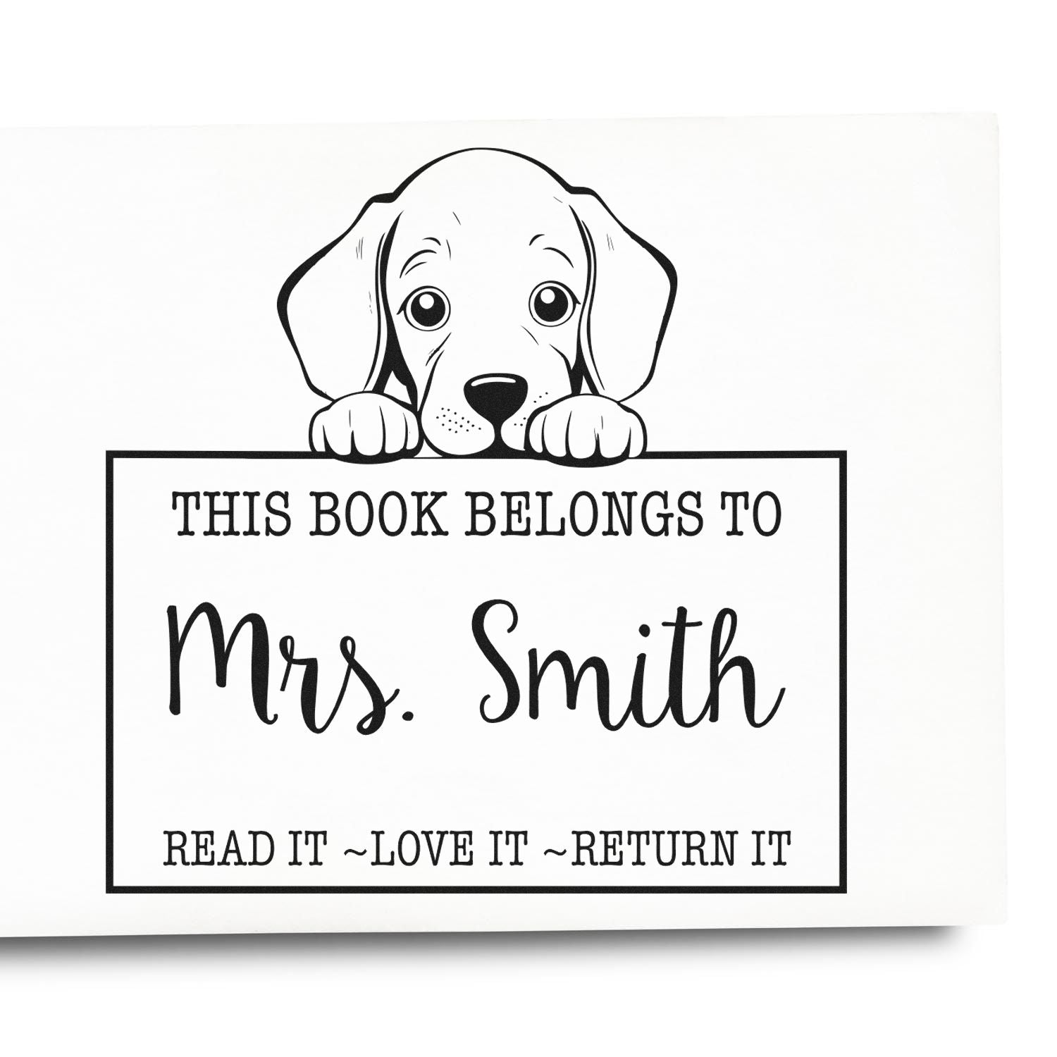 Pre-Inked Weimaraner Personalized Librarian Stamp - Engineer Seal Stamps