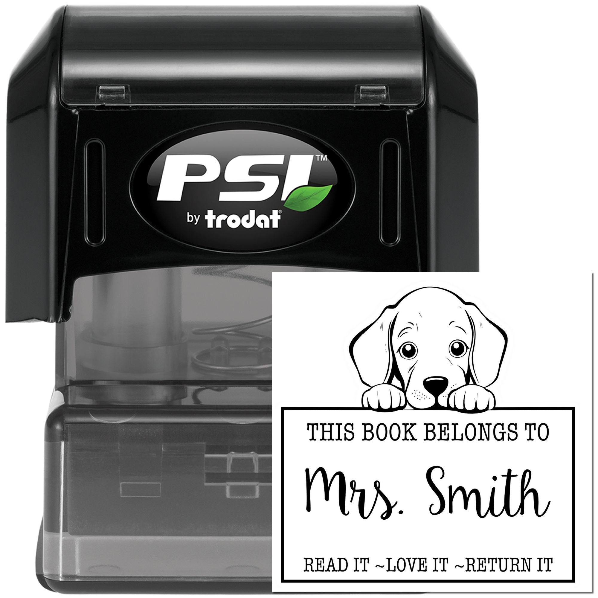 Pre-Inked Weimaraner Personalized Librarian Stamp - Engineer Seal Stamps