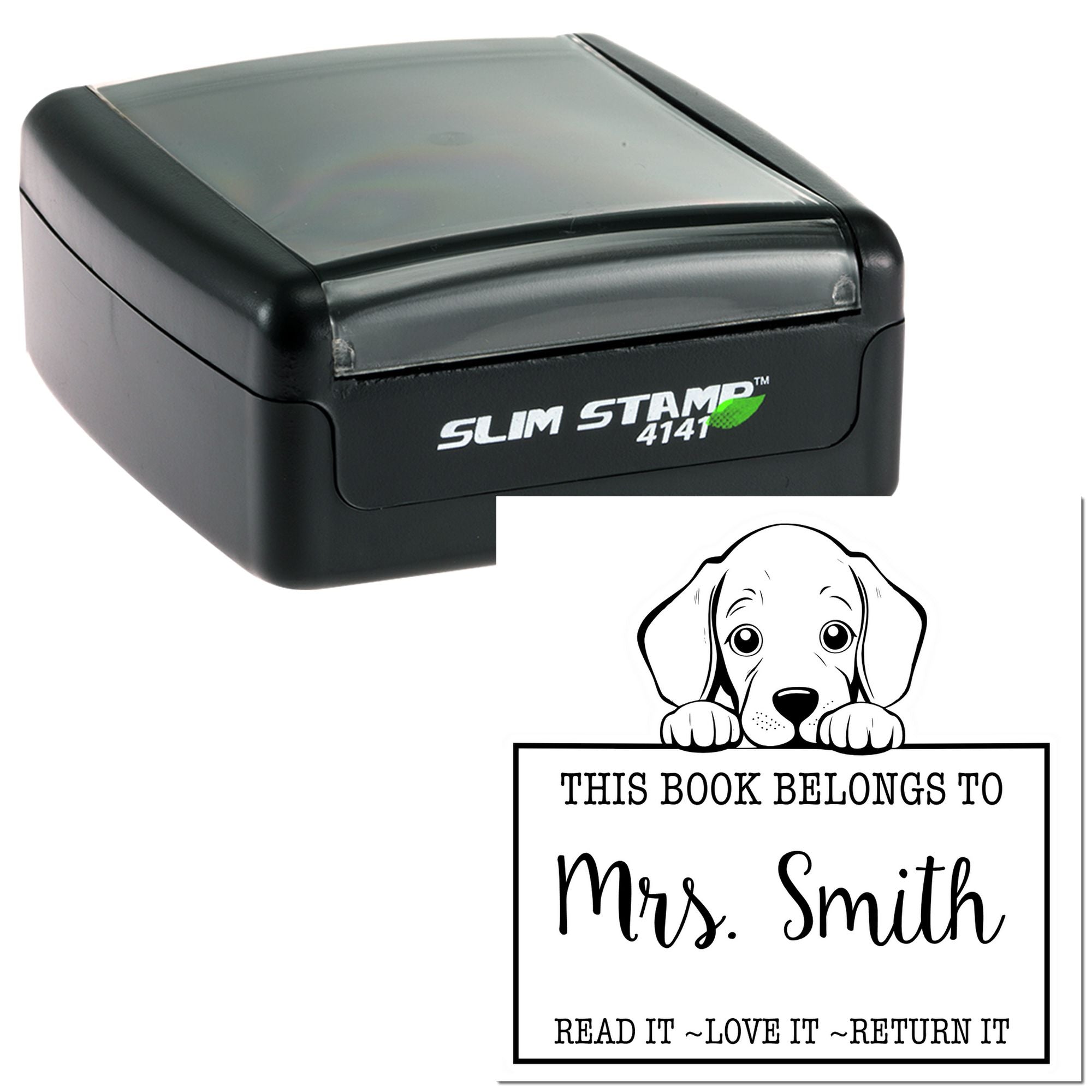Slim Weimaraner Customized Private Library Stamp - Engineer Seal Stamps