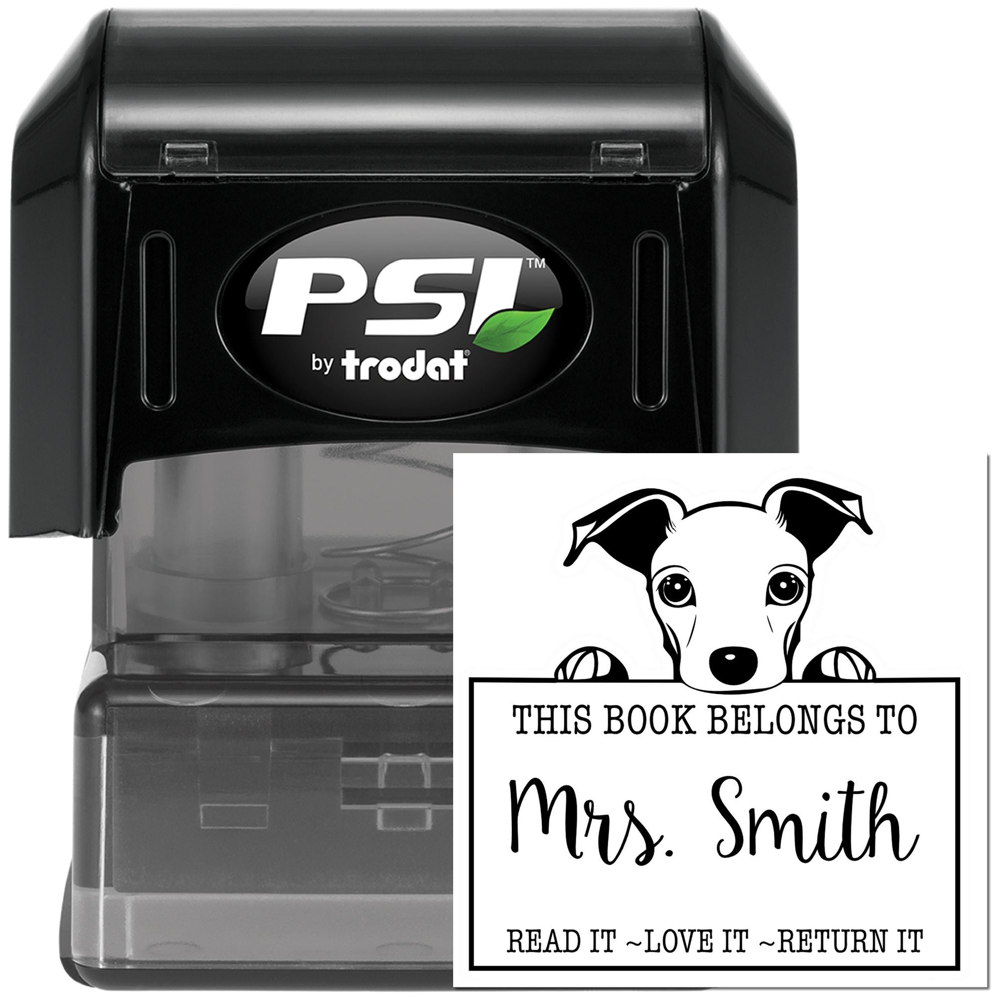 Pre-Inked Whippet Personalized Gift For Book Lovers Stamp - Engineer Seal Stamps