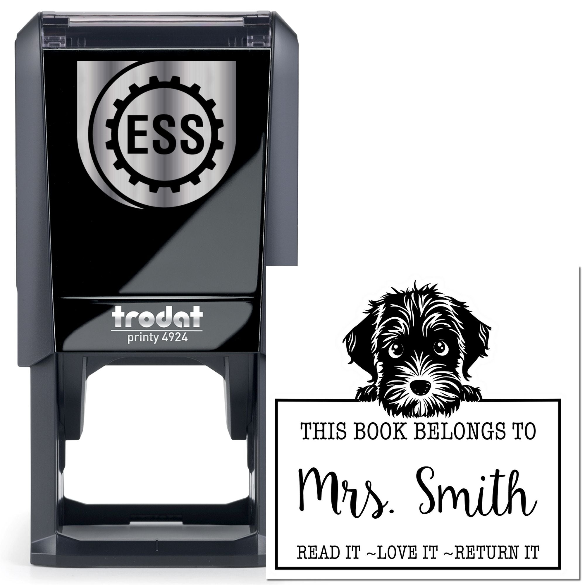 Adorable Self-Inking Wirehaired Pointing Griffon Personalized Read It Stamp - Engineer Seal Stamps