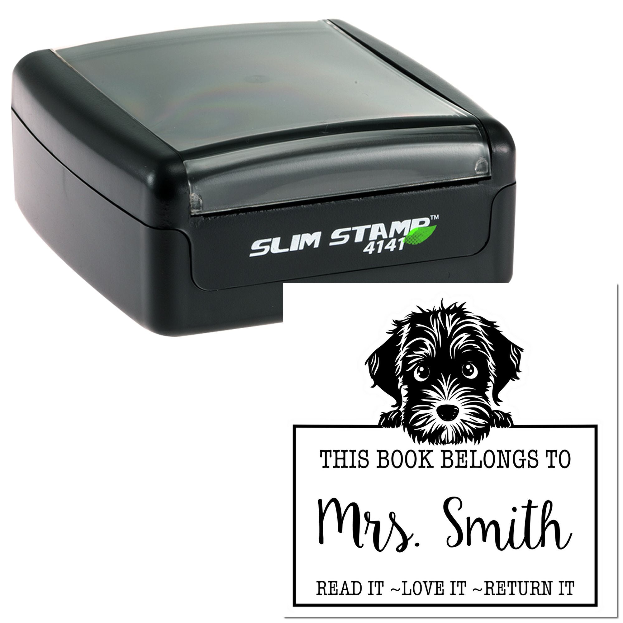 Slim Wirehaired Pointing Griffon Customized Name For Books Stamp - Engineer Seal Stamps