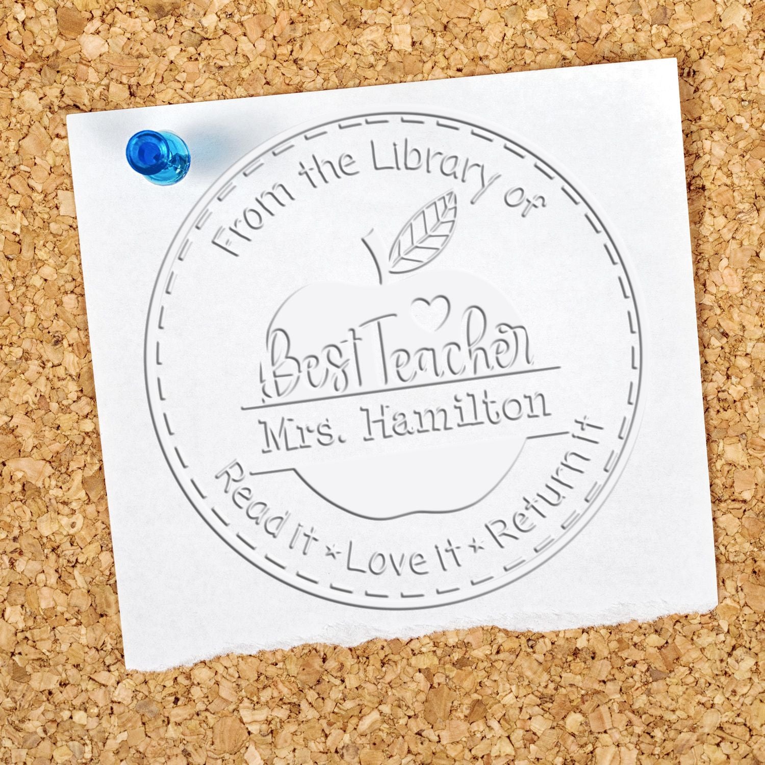 Hybrid Best Teacher Personalized Teacher Bookplate Seal - Engineer Seal Stamps