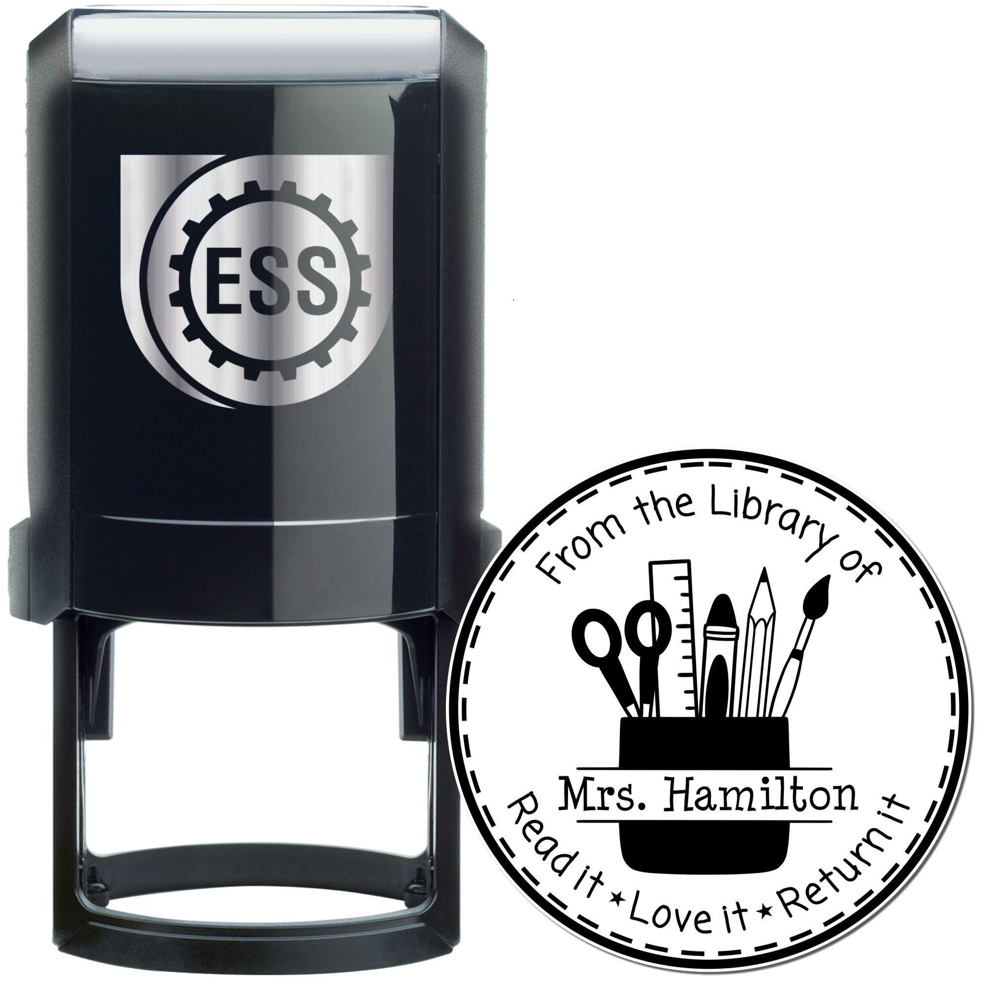 Art Mug Self-Inking Custom Teacher Librarian Stamp - Engineer Seal Stamps