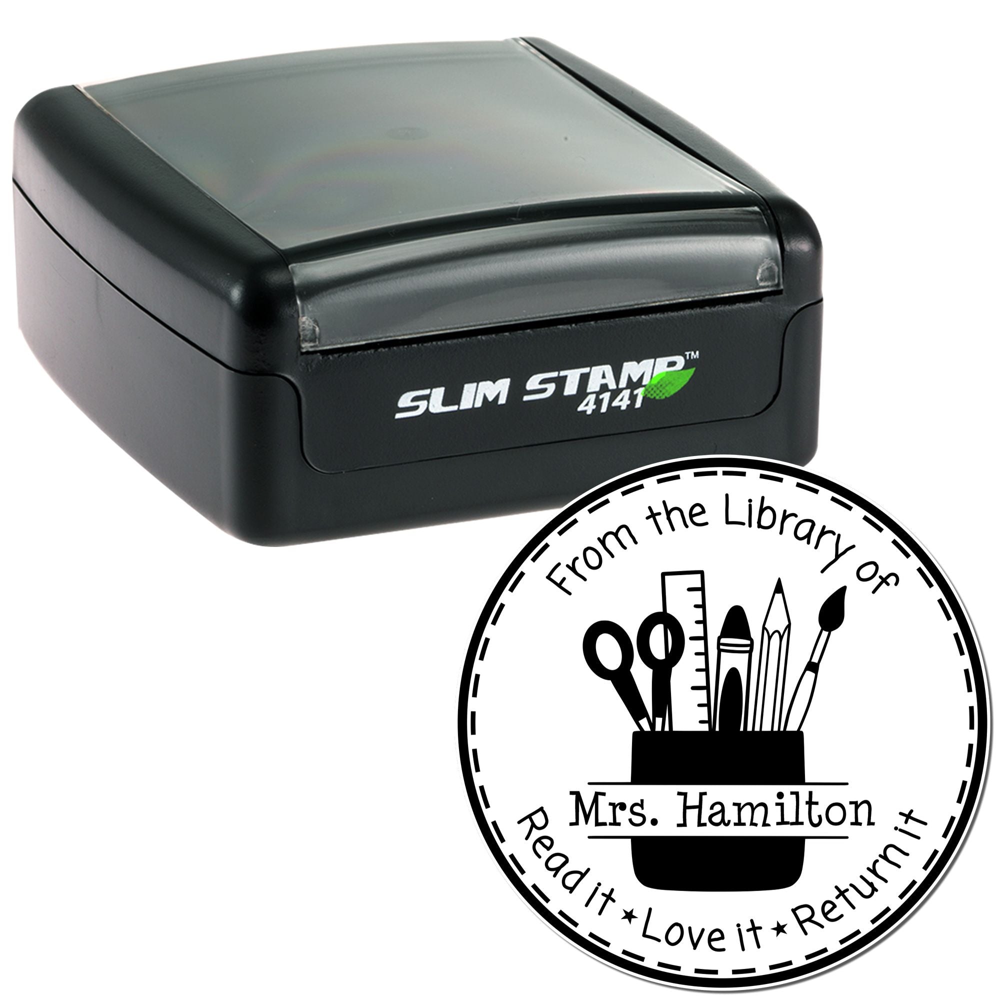 Pre-Inked Art Mug Book For Teachers Stamp - Engineer Seal Stamps