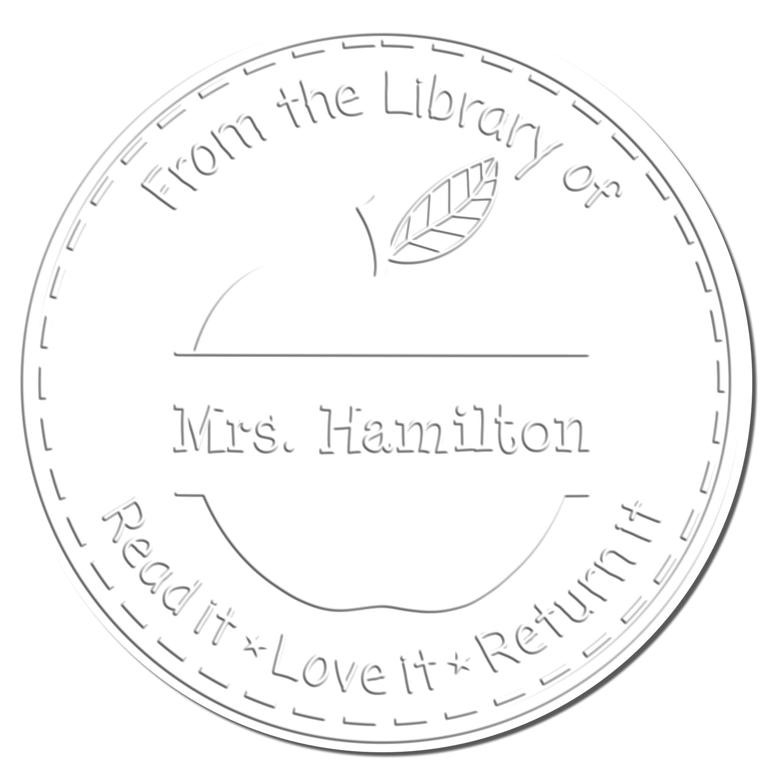 Solid Apple Soft Customized School Book Ownership Seal - Engineer Seal Stamps