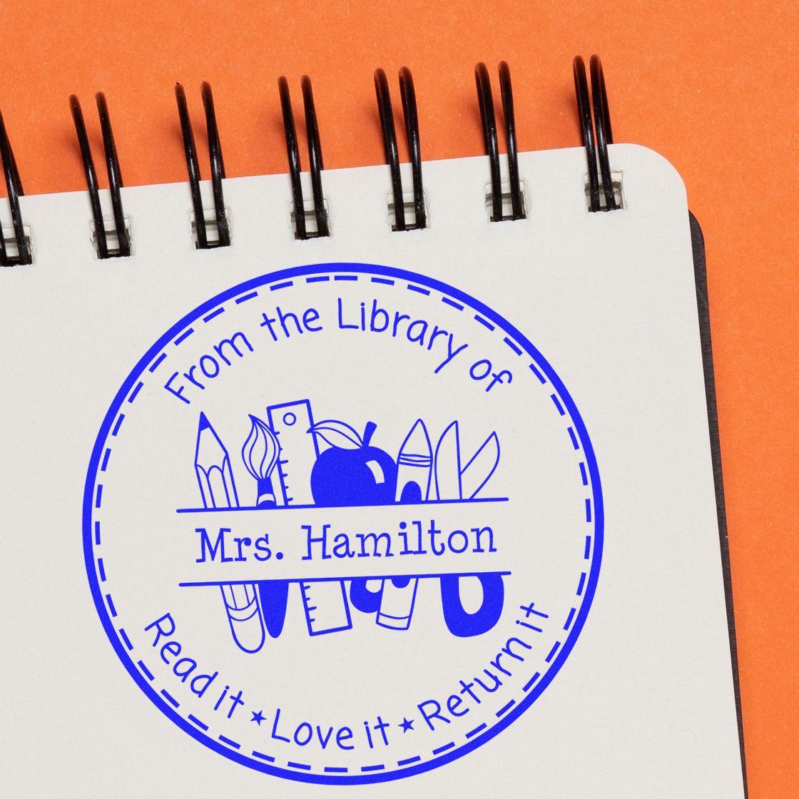 Pre-Inked Art Supplies Book Return For Class Stamp - Engineer Seal Stamps