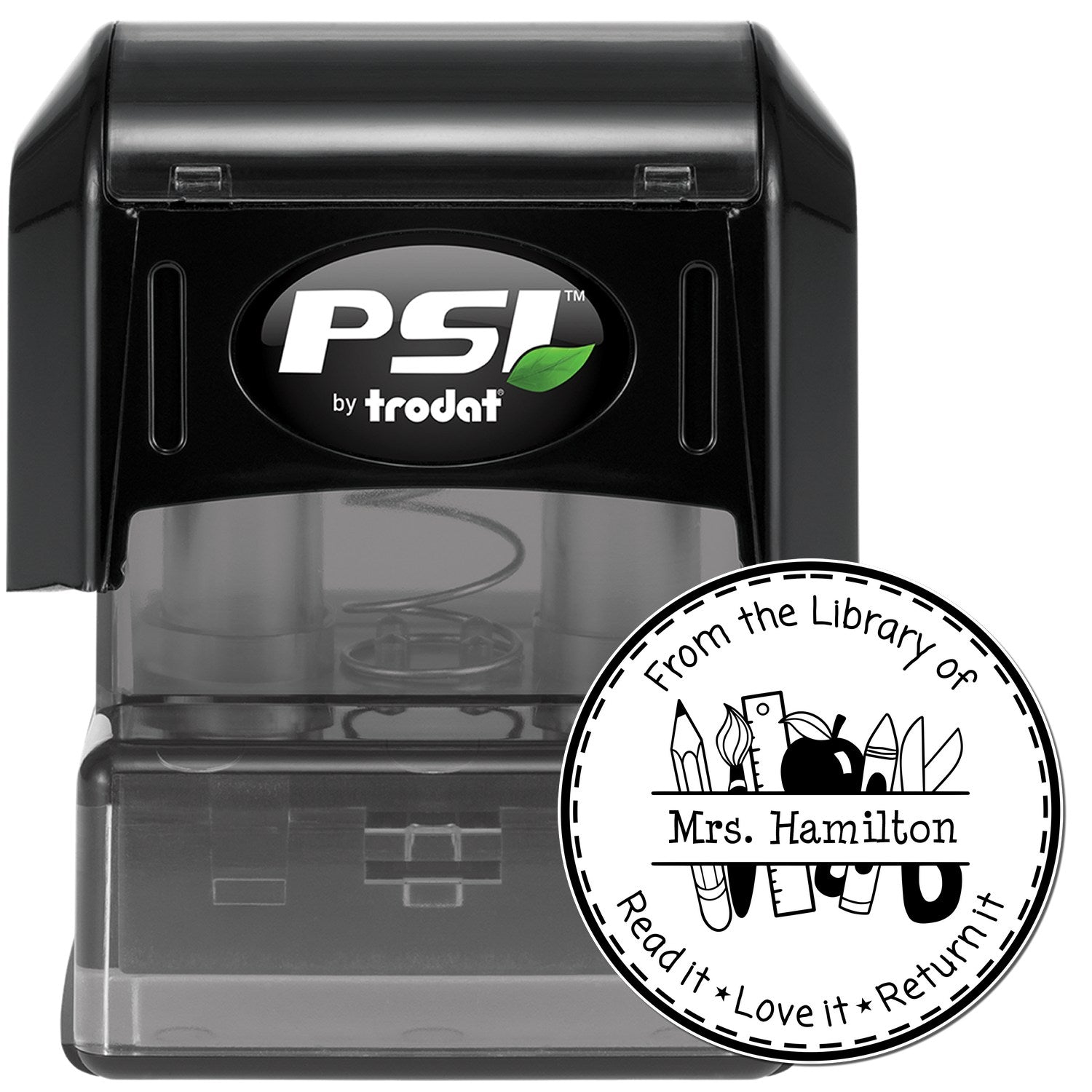 Art Supplies PSI Pre-Inked Personalizable Teacher Appreciation Stamp - Engineer Seal Stamps