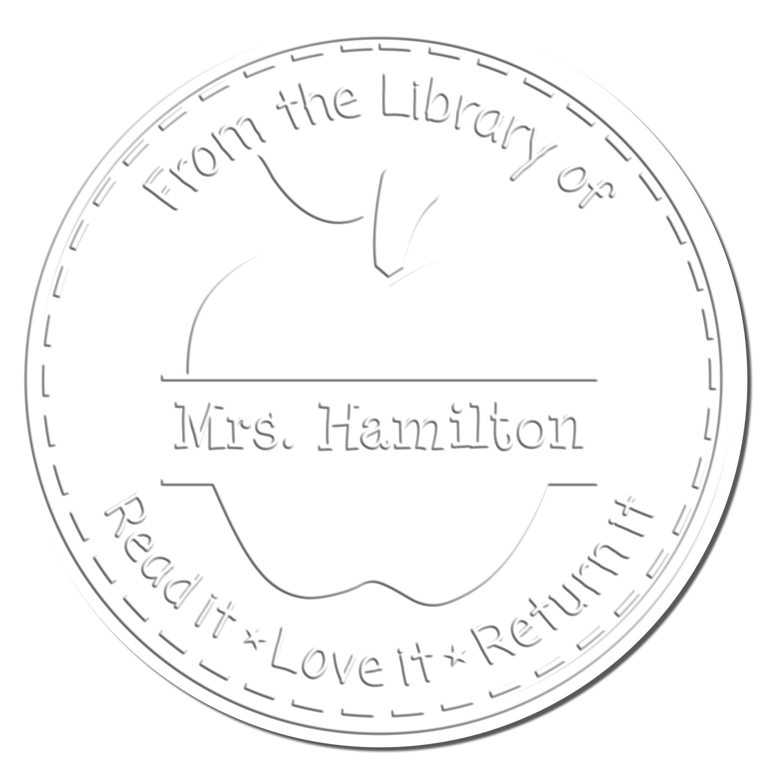 Desk Solid Apple Personalized Book Return For Teacher Seal - Engineer Seal Stamps