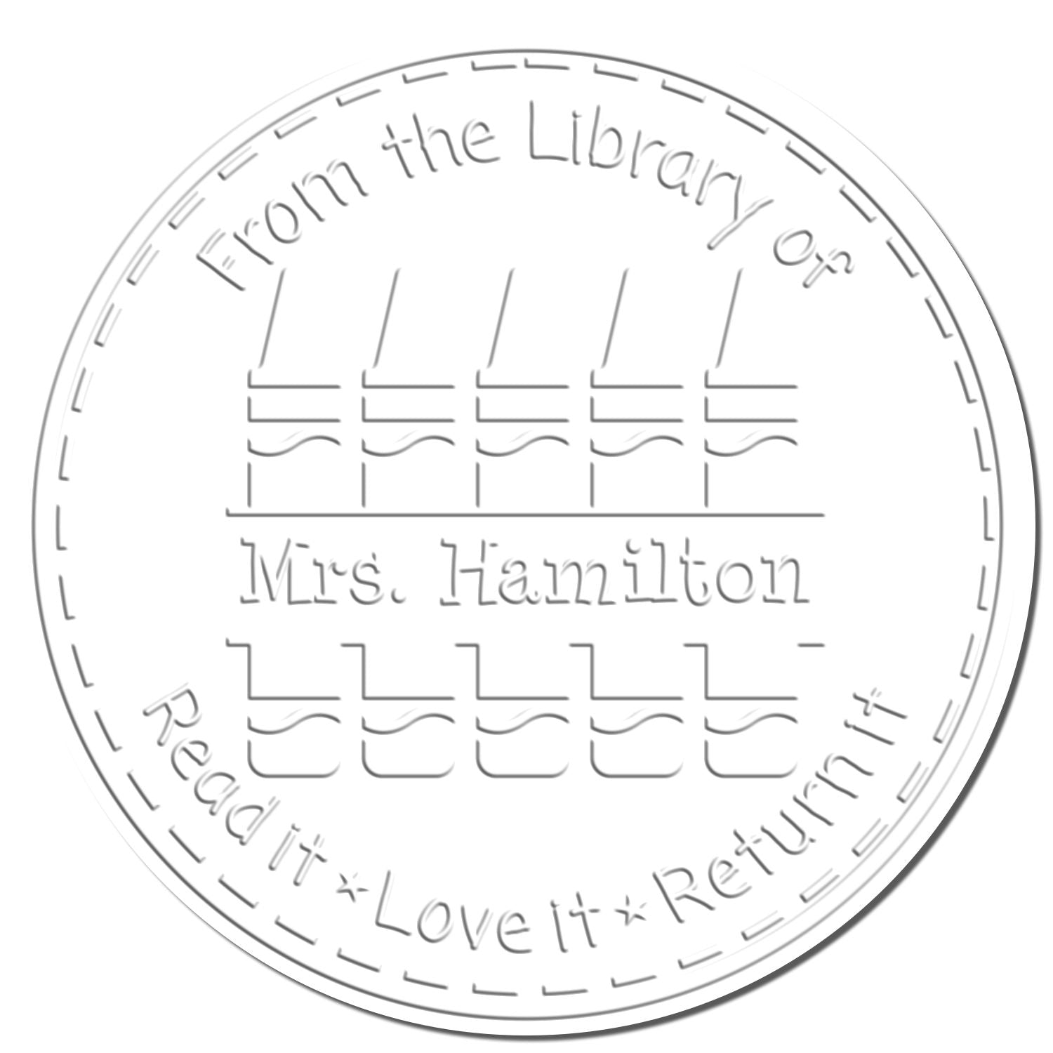 Desk Solid Crayons Personalized Teacher Book Label Seal - Engineer Seal Stamps