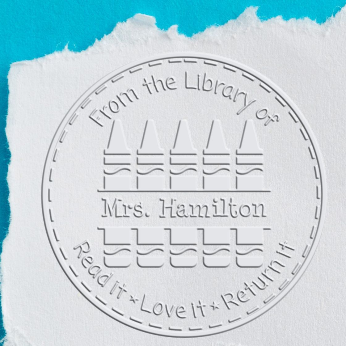 Solid Crayons Soft Customized For Identifying Teacher's Books Seal - Engineer Seal Stamps