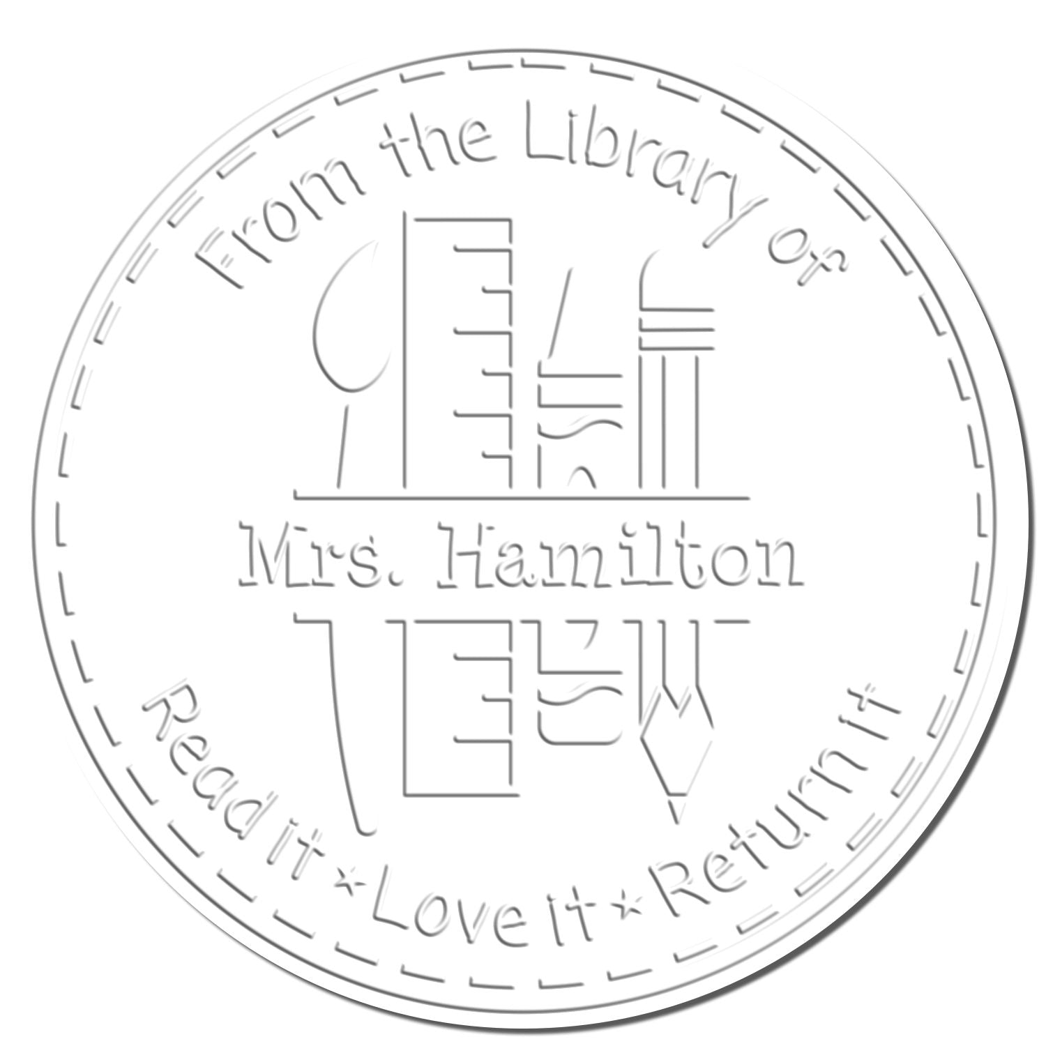 Art Tools Soft Customized For Identifying Teacher's Books Embosser - Engineer Seal Stamps