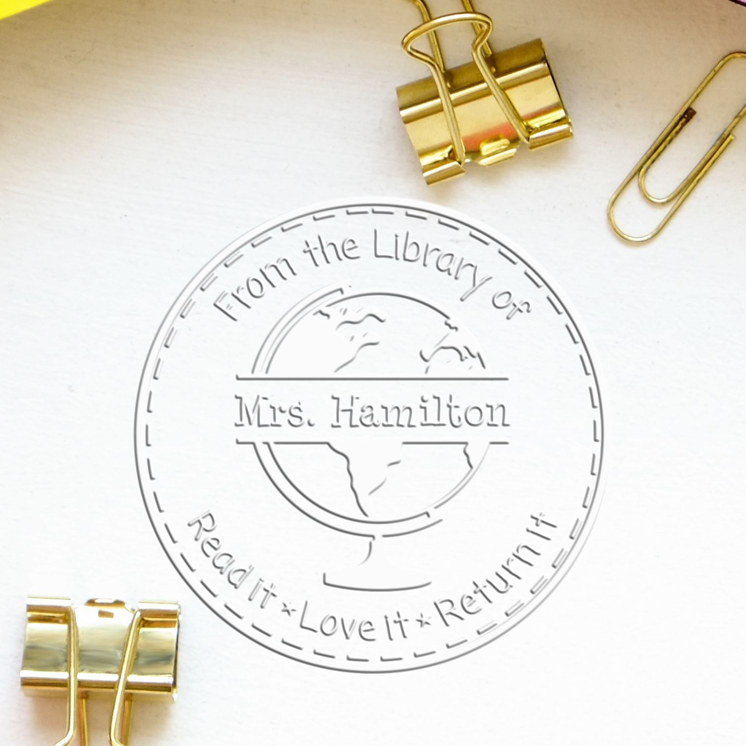 Hybrid Globe Personalized Library Marking For Teachers Seal - Engineer Seal Stamps