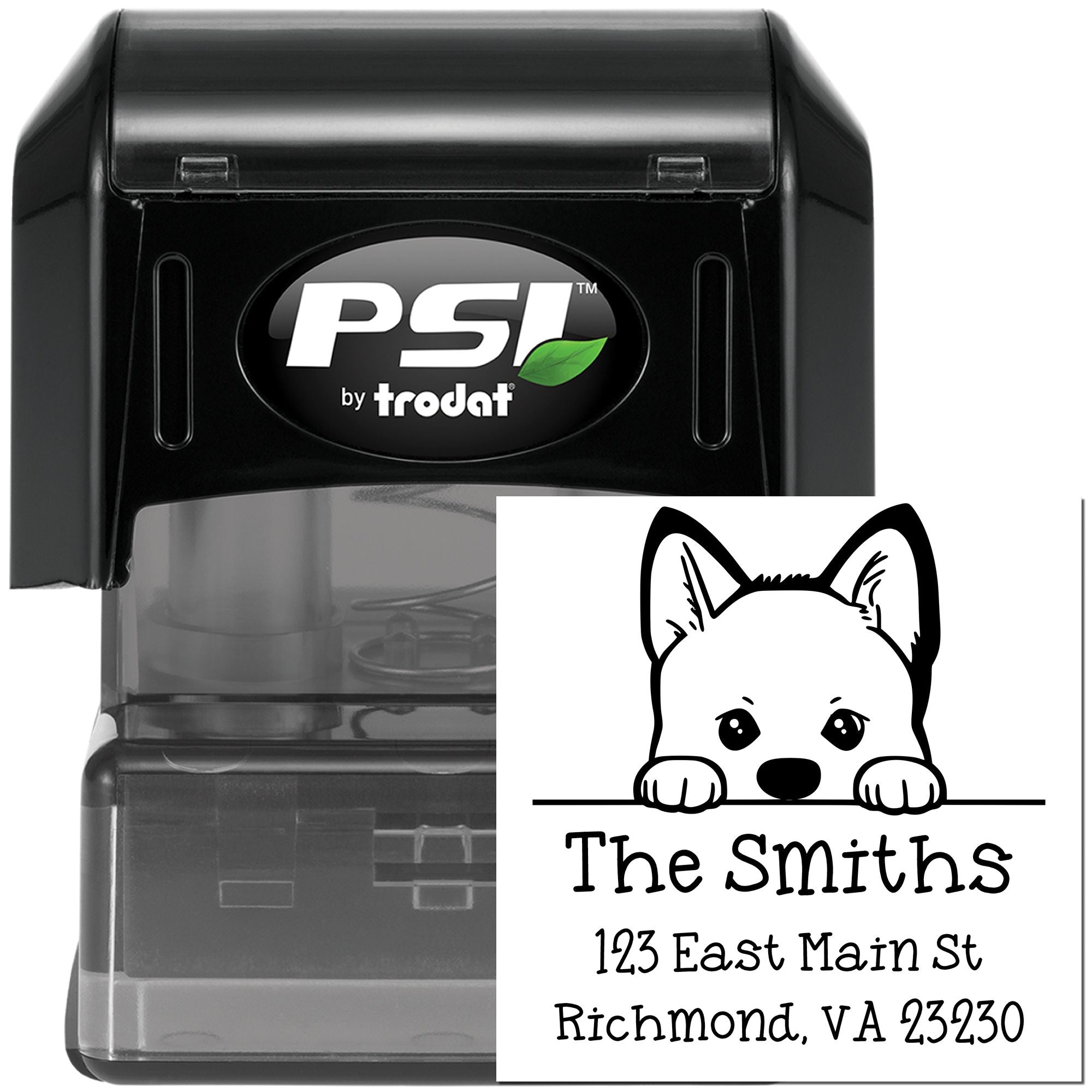 PSI Pre-Inked Akita Puppy Dog Customized Stamp - Engineer Seal Stamps