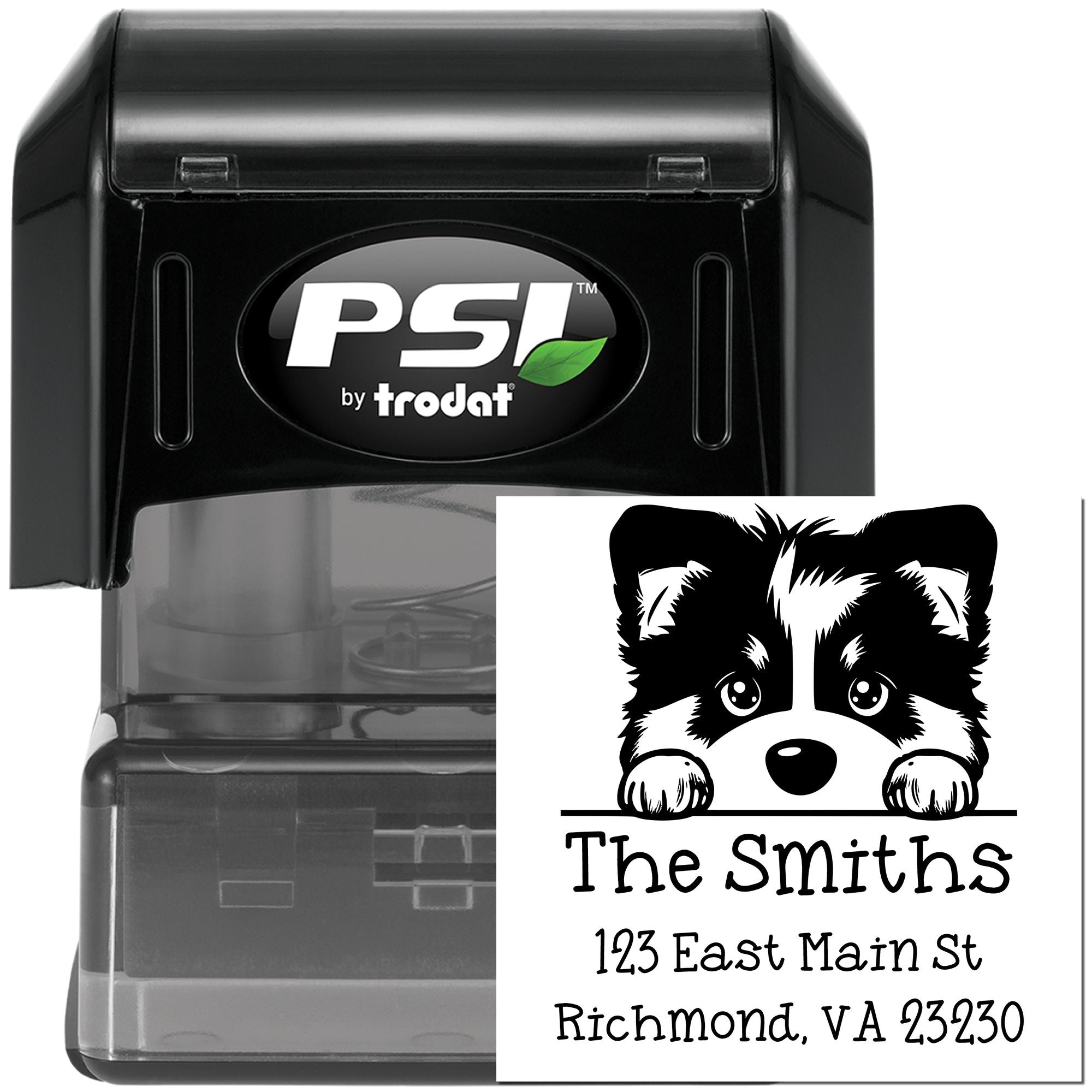 PSI Pre-Inked Alaskan Malamute Puppy Dog Personalized Address Stamp - Engineer Seal Stamps