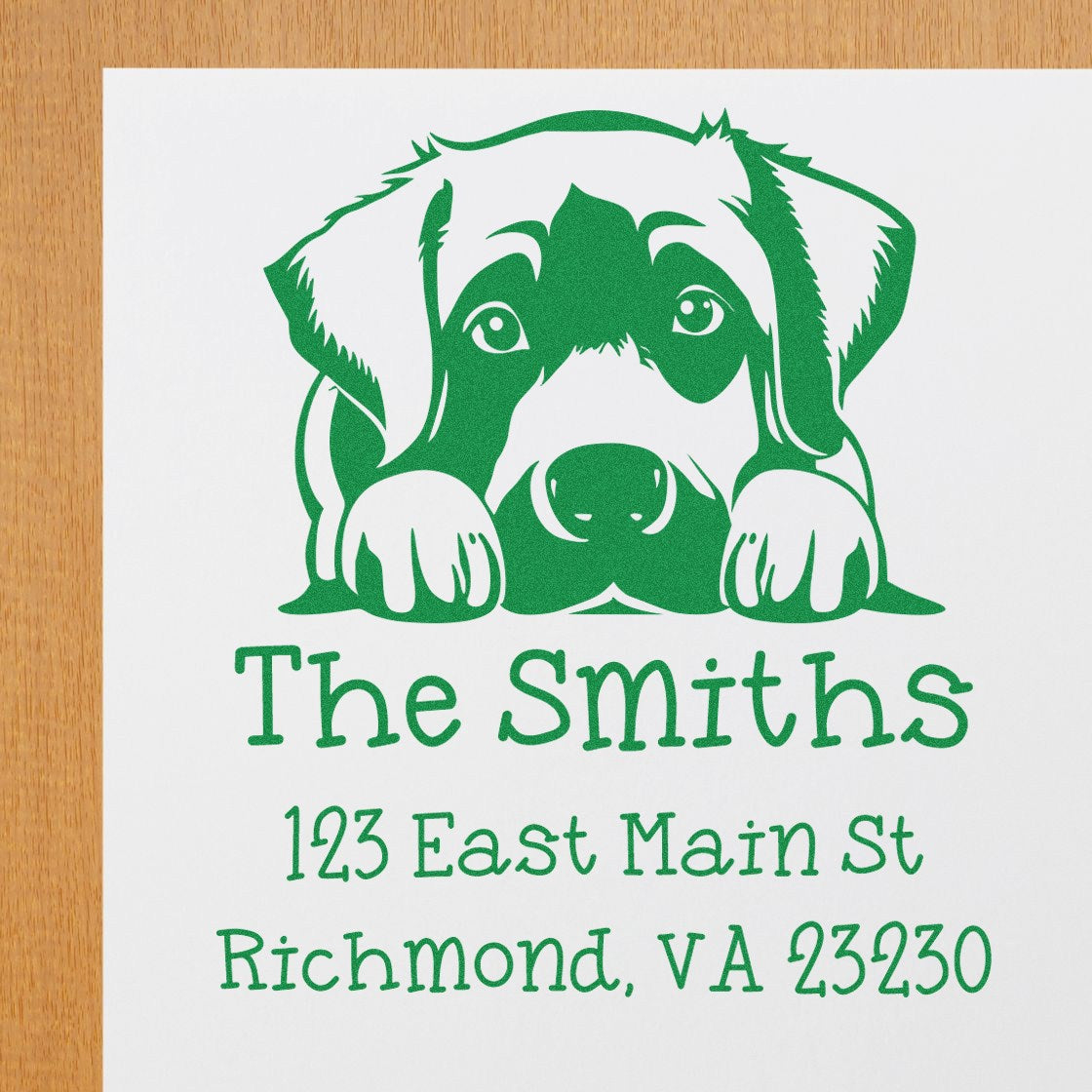 Slim Anatolian Shepherd Customized Return Address Stamp - Engineer Seal Stamps