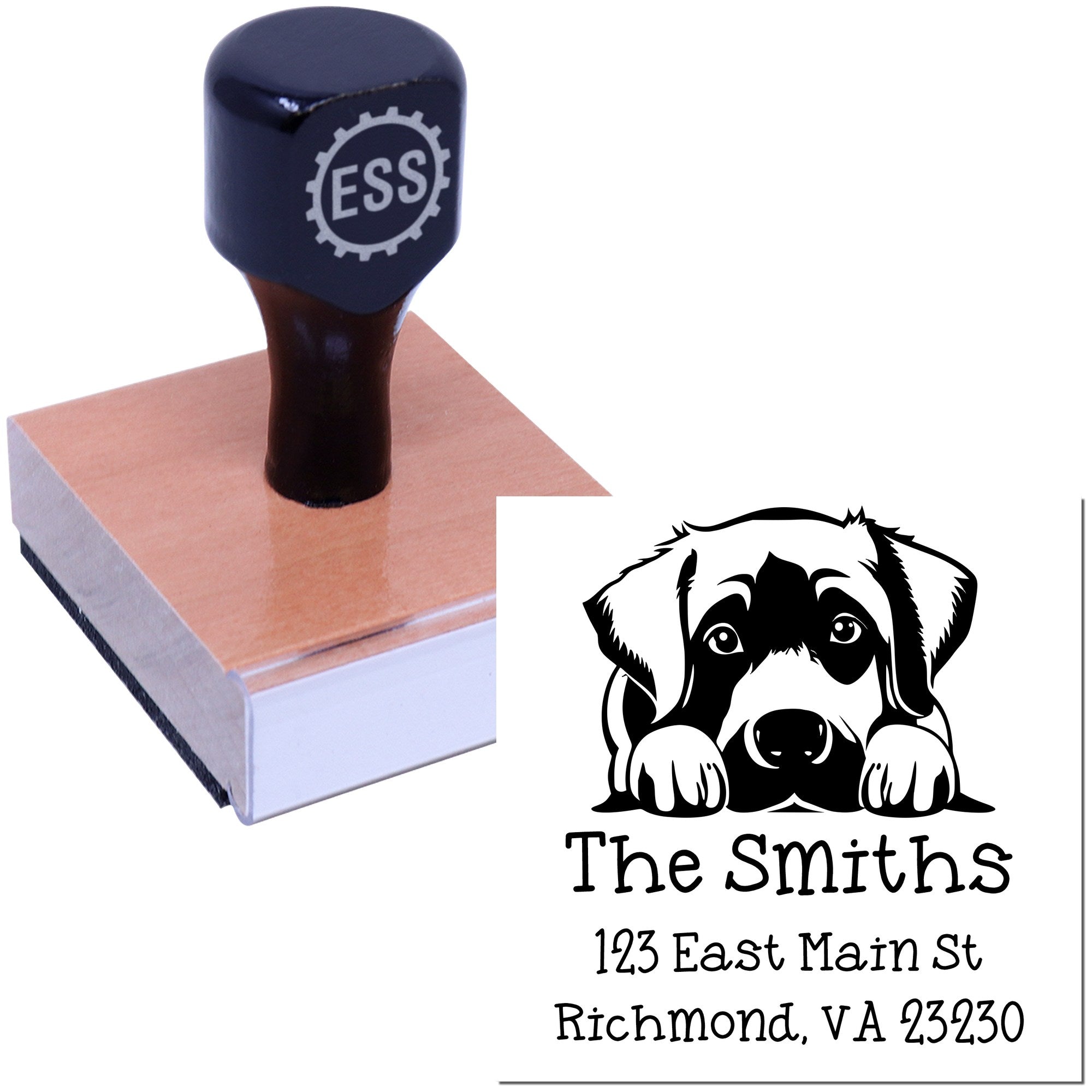 Wood Handle Anatolian Shepherd Puppy Custom Mail Stamp - Engineer Seal Stamps