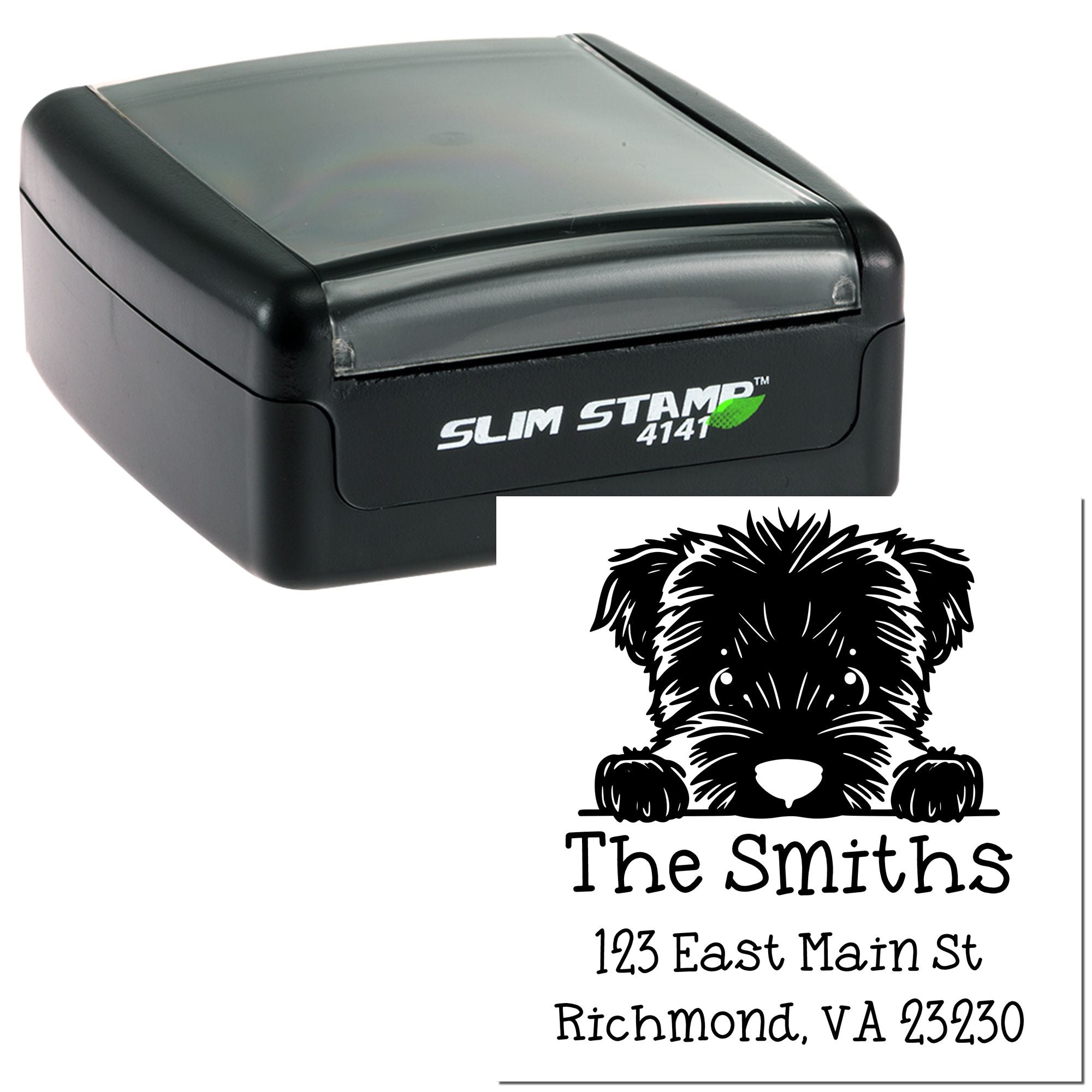 Slim Bouvier Des Flandres Customized Address Stamp - Engineer Seal Stamps