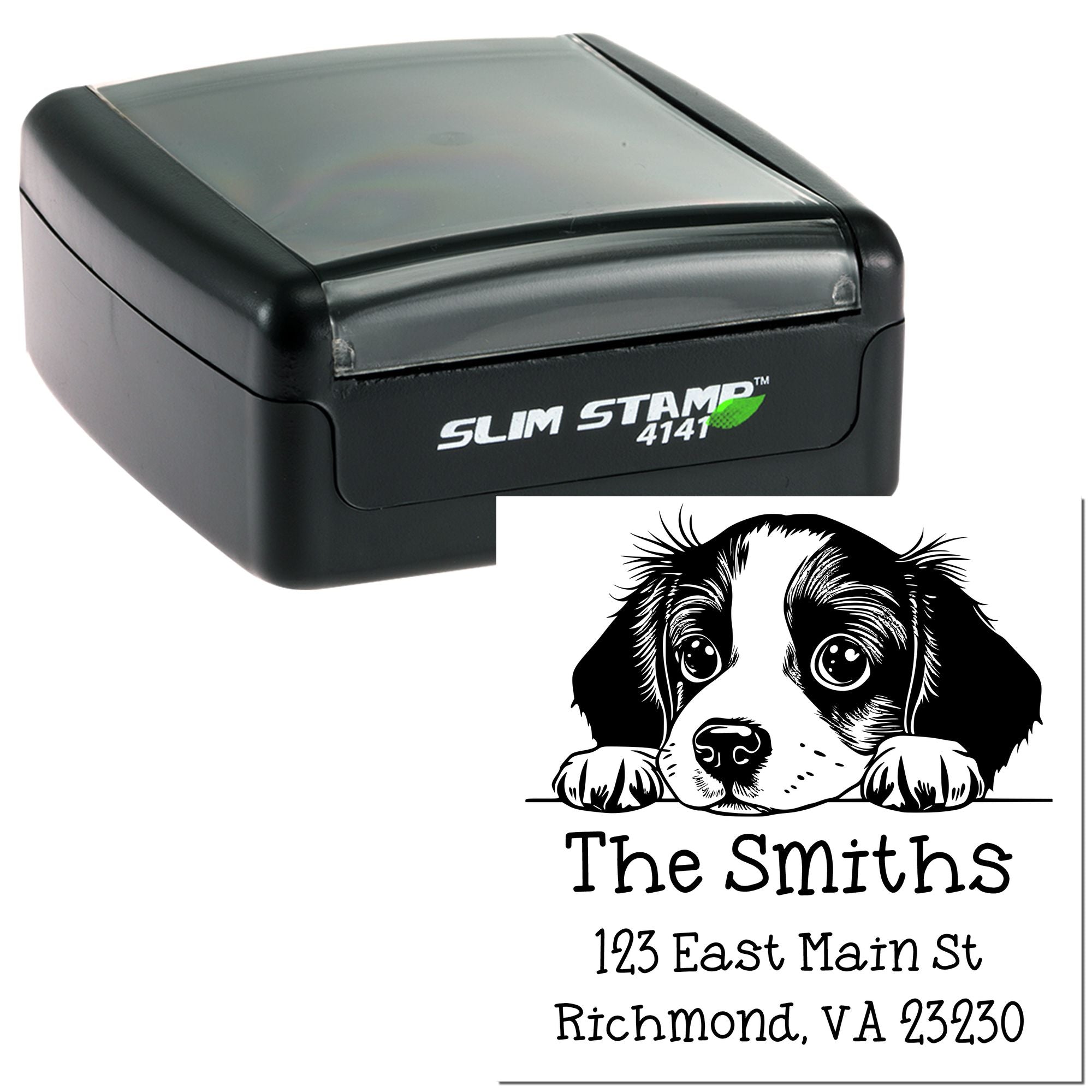 Slim Brittany Customized Return Address Stamp - Engineer Seal Stamps