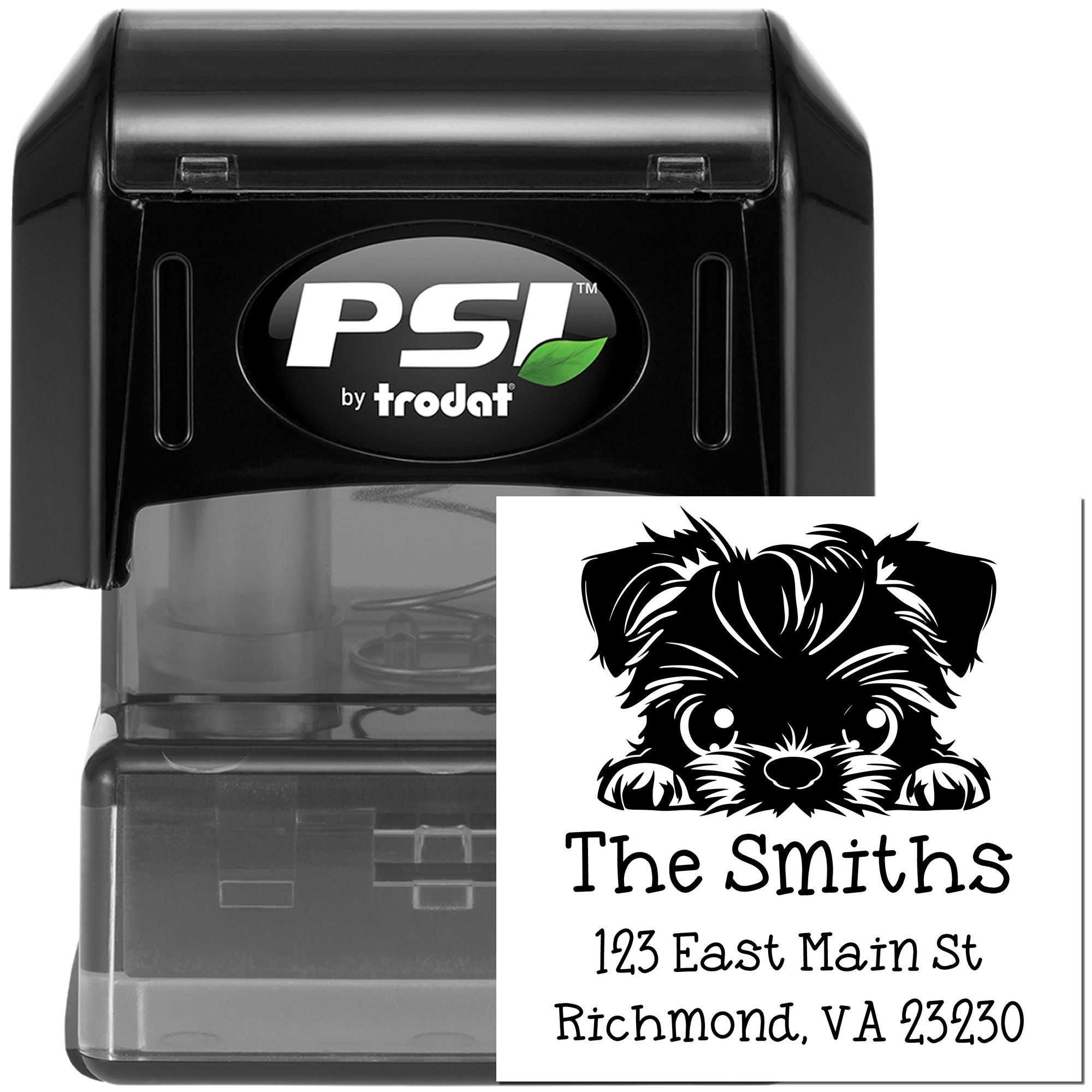 PSI Pre-Inked Brussels Griffon Puppy Dog Personalized Custom Return Address Stamp - Engineer Seal Stamps