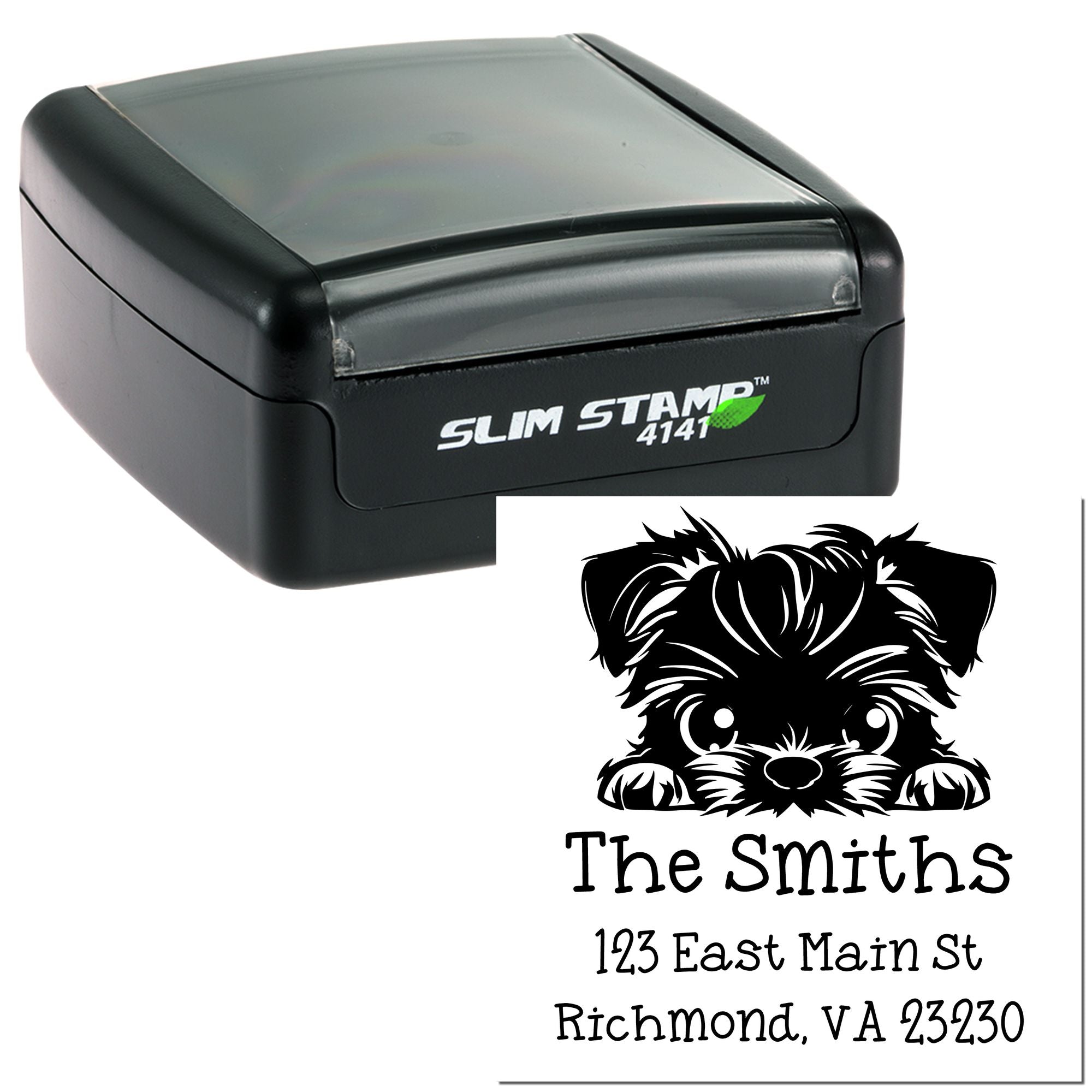 Slim Brussels Griffon Customized Custom Address Stamp - Engineer Seal Stamps