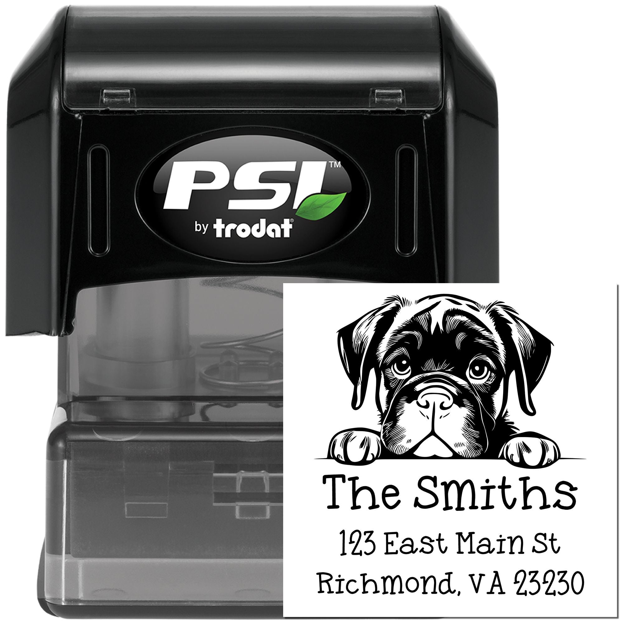 PSI Pre-Inked Cane Corso Puppy Dog Personalized Easy-To-Use Address Stamp - Engineer Seal Stamps