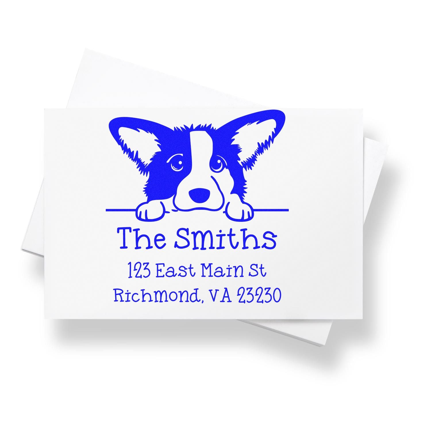 PSI Pre-Inked Cardigan Welsh Corgi Puppy Dog Personalized High-Quality Address Stamp - Engineer Seal Stamps