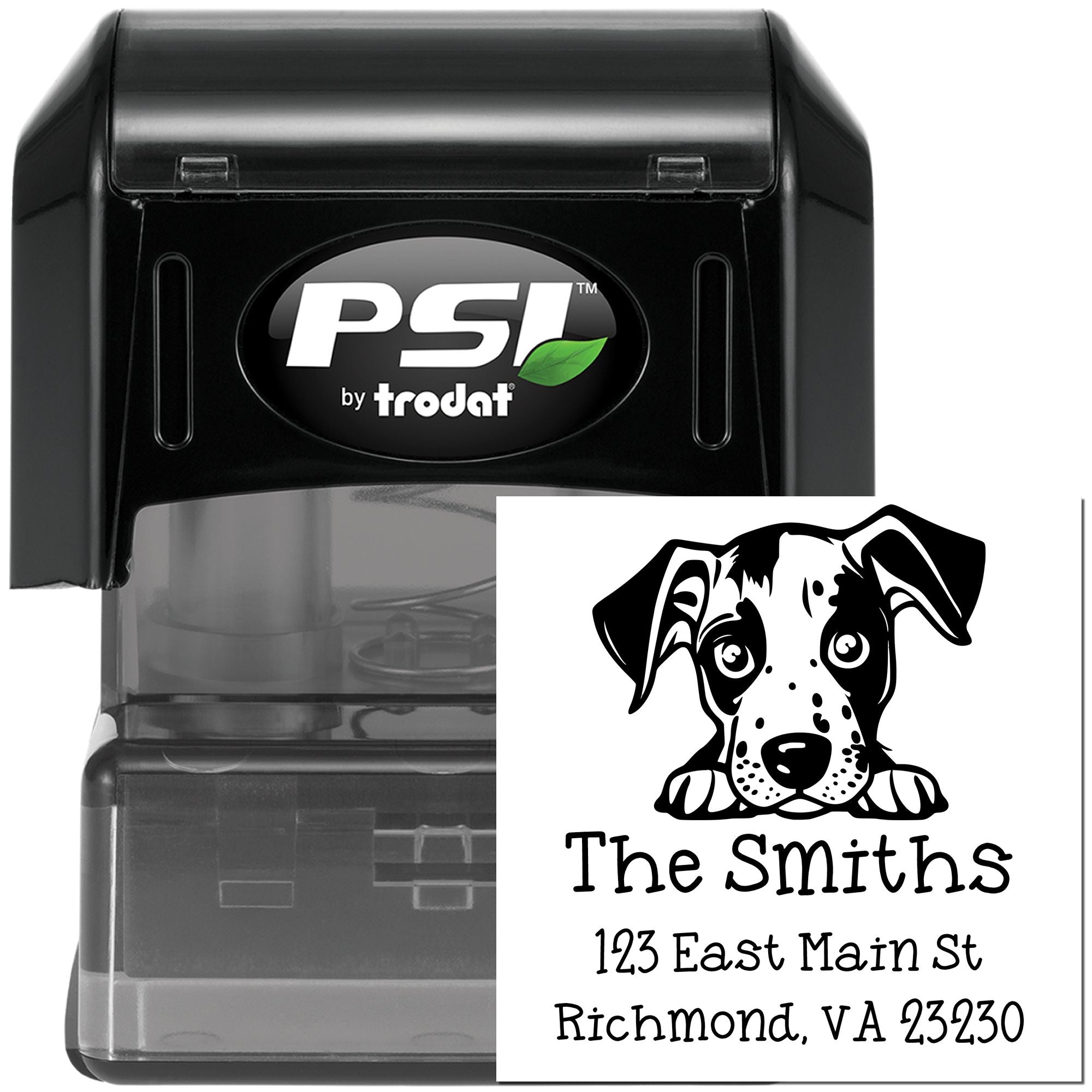 PSI Pre-Inked Catahoula Puppy Dog Personalized Mail Stamp - Engineer Seal Stamps