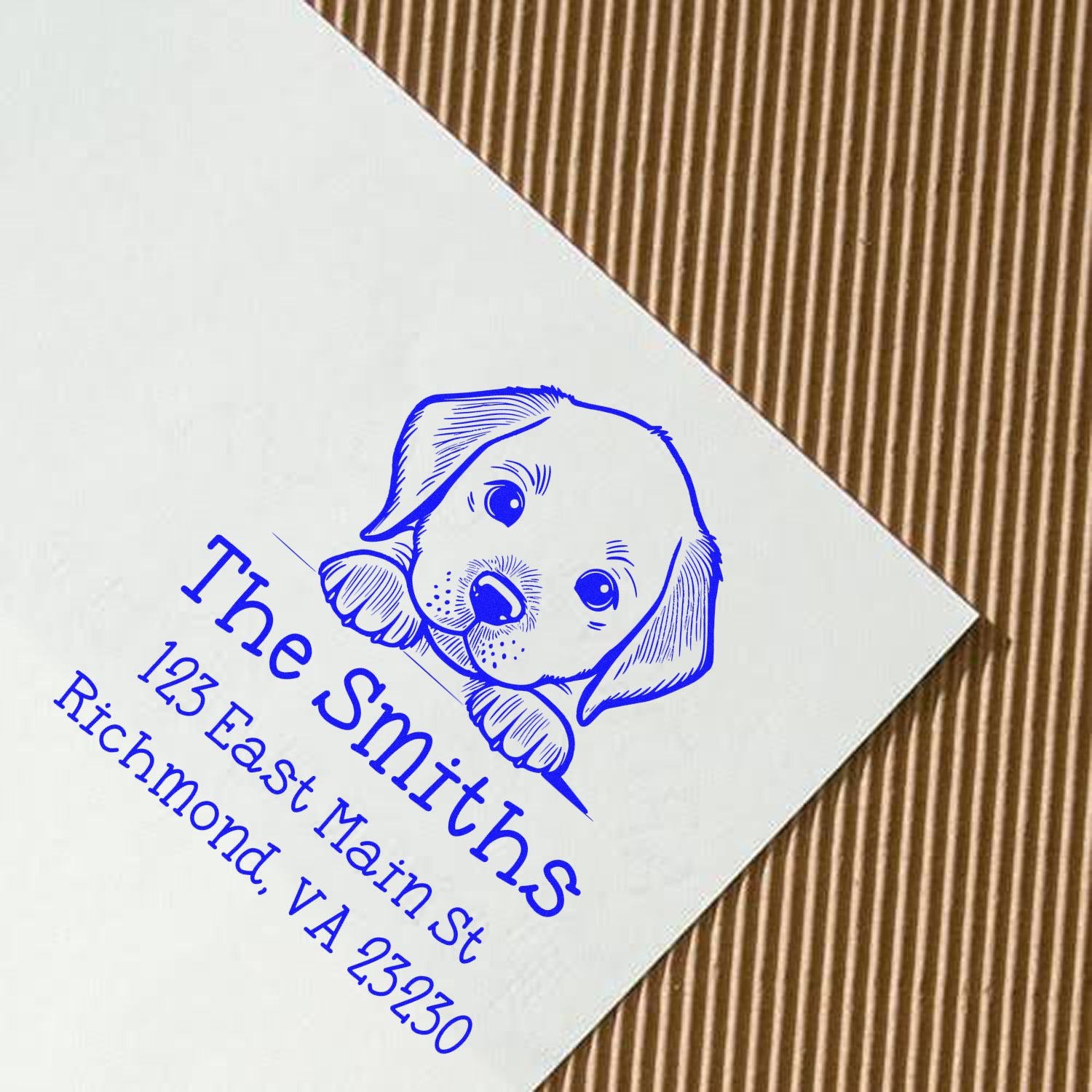 PSI Pre-Inked Chesapeake Bay Retriever Puppy Dog Personalized House Address Stamp - Engineer Seal Stamps