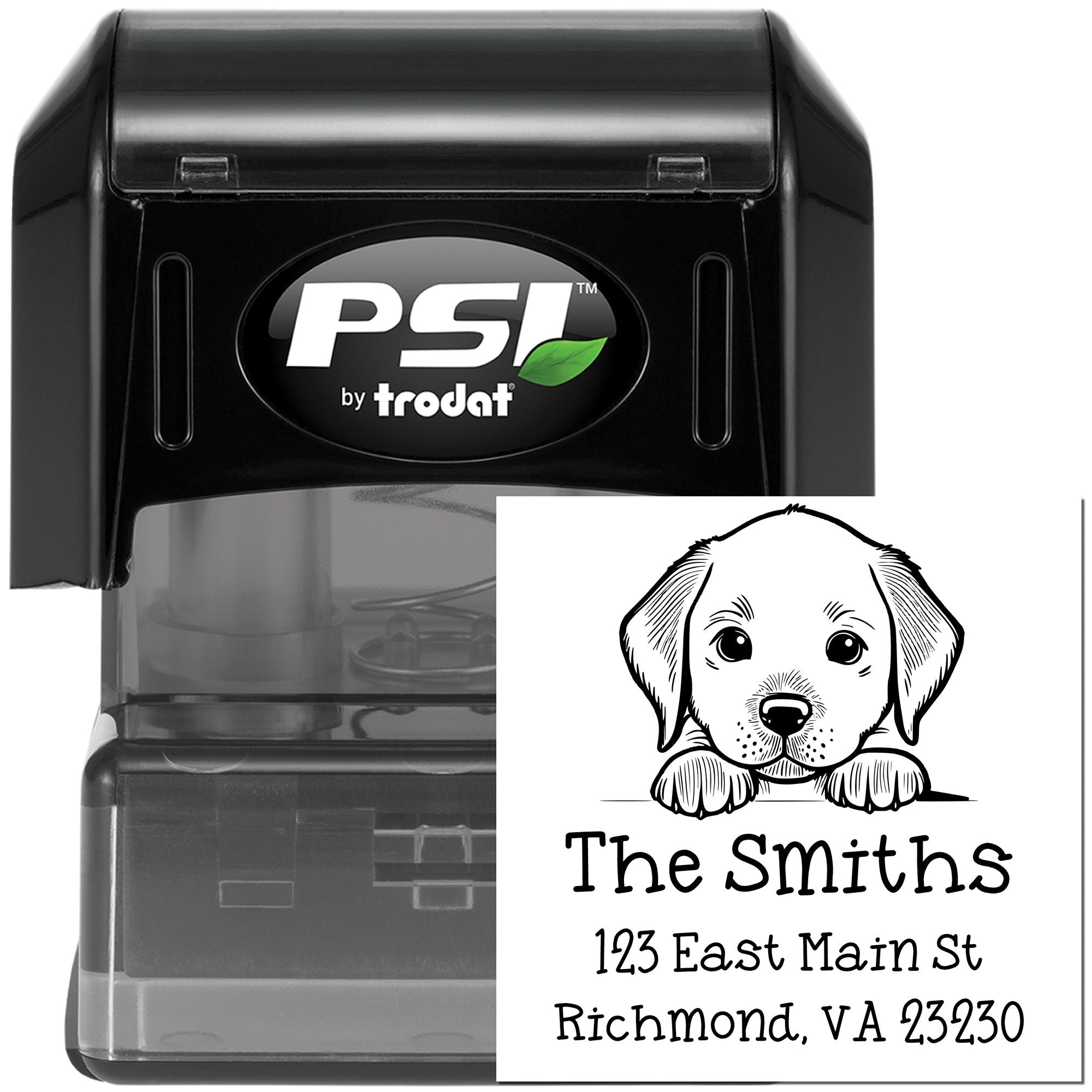 PSI Pre-Inked Chesapeake Bay Retriever Puppy Dog Personalized House Address Stamp - Engineer Seal Stamps