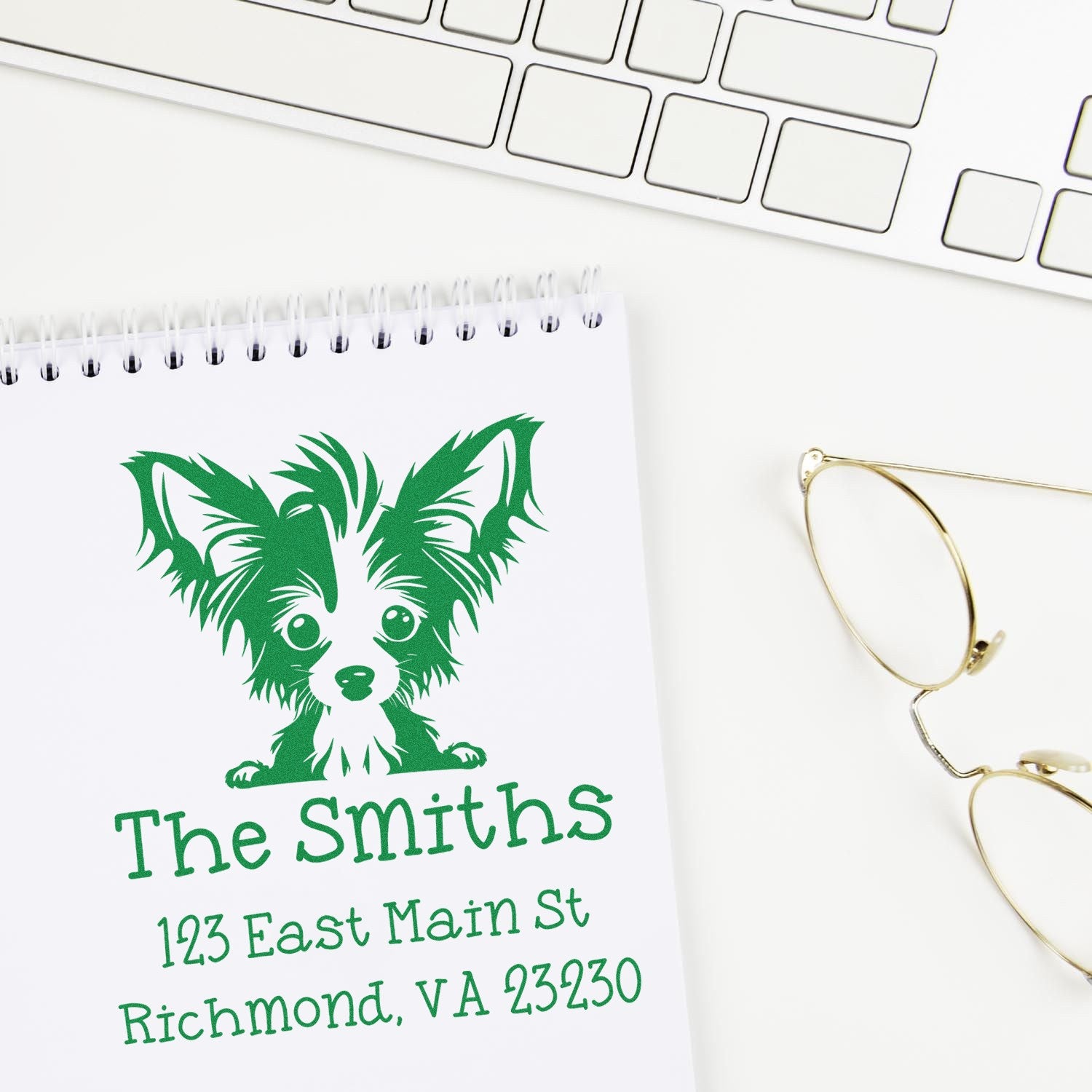 PSI Pre-Inked Chinese Shar Pei Puppy Dog Personalized New Address Stamp - Engineer Seal Stamps