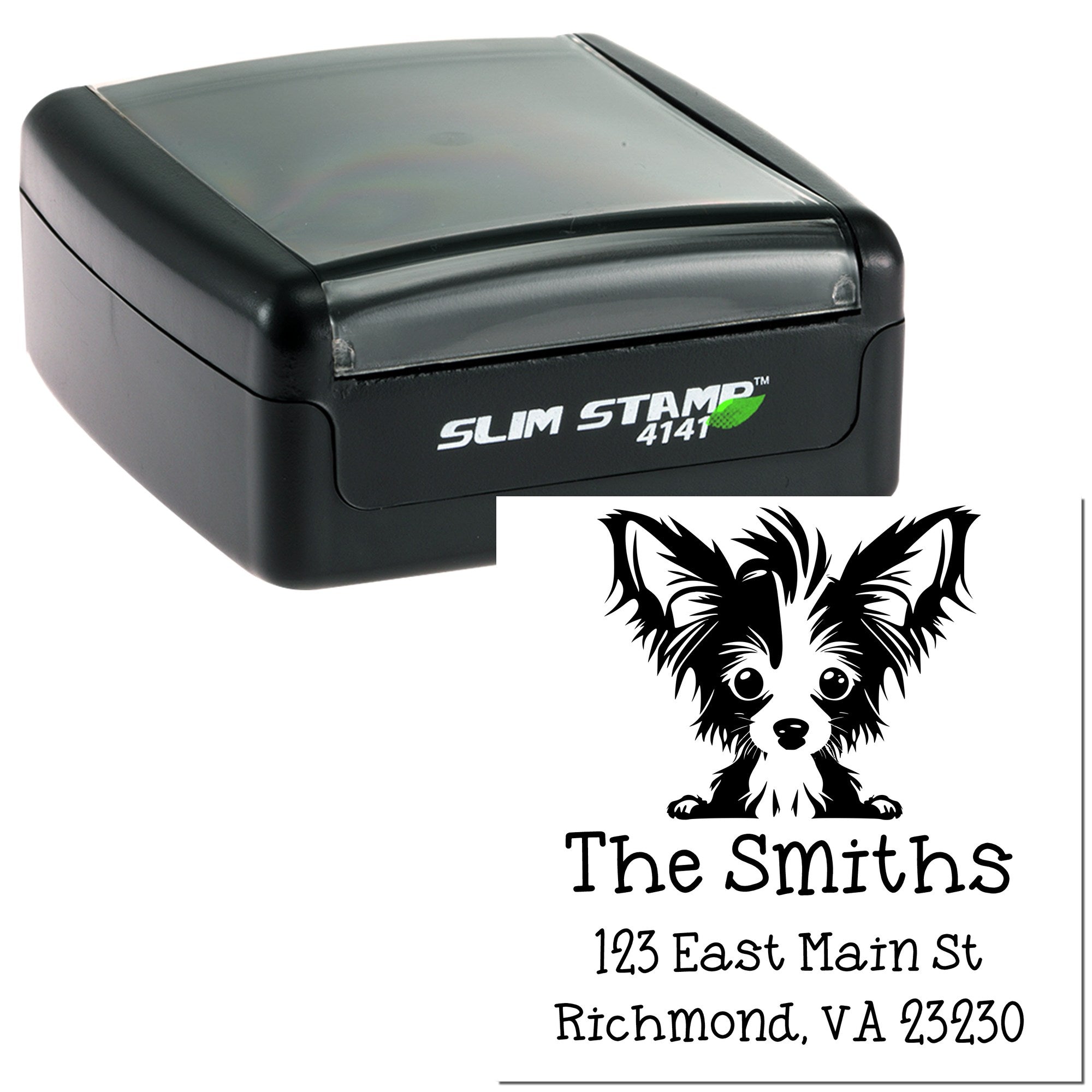 Slim Chinese Shar Pei Customized Mailing Address Stamp - Engineer Seal Stamps