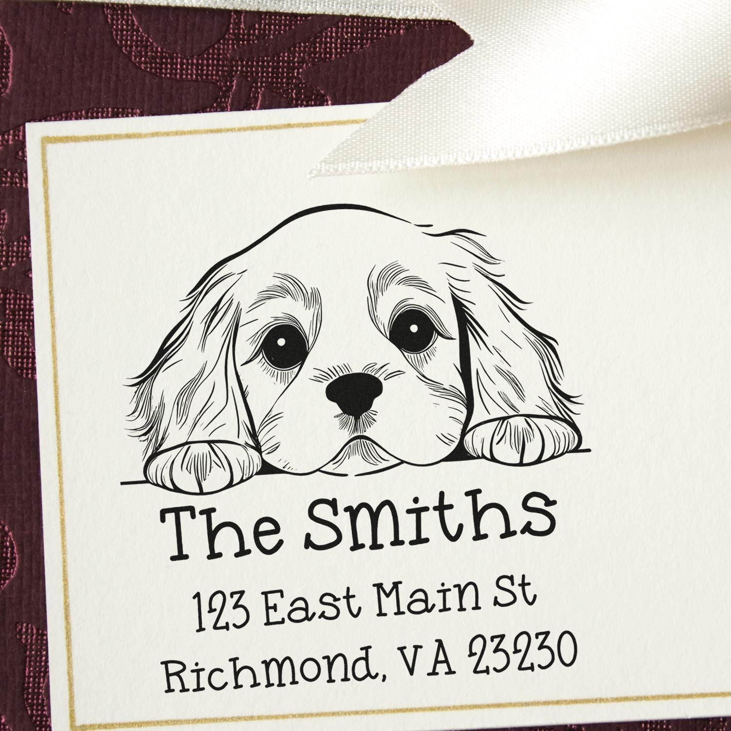 PSI Pre-Inked Cocker Spaniel Puppy Dog Personalized Stamp - Engineer Seal Stamps