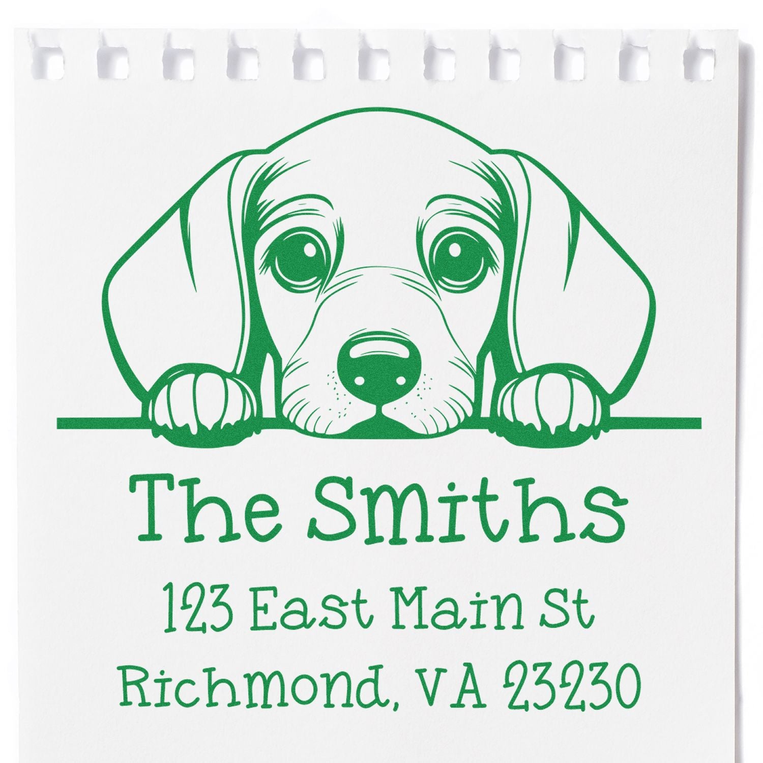 PSI Pre-Inked Dachshund Puppy Dog Name and Address Stamp - Engineer Seal Stamps