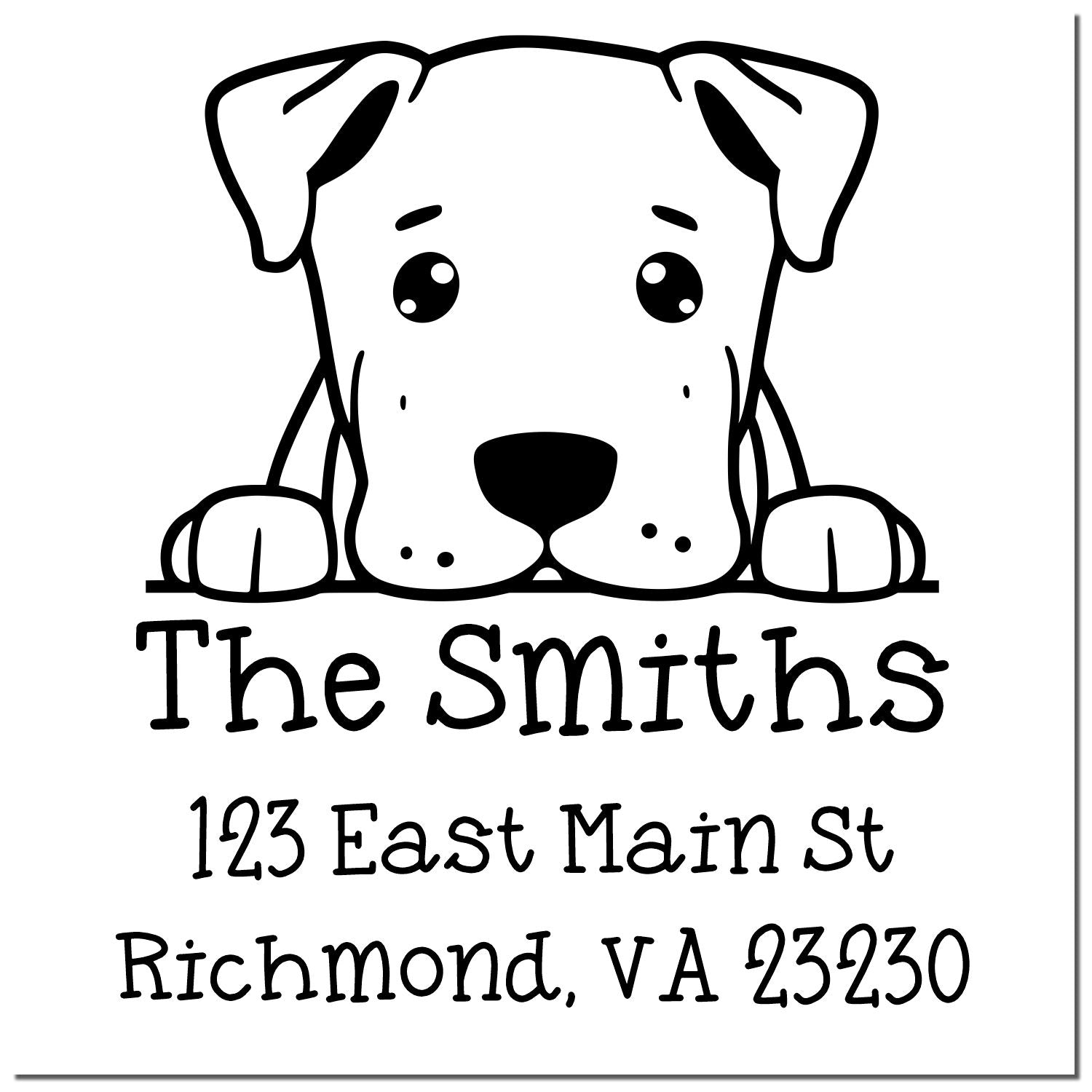 PSI Pre-Inked Dogo Argentino Puppy Dog Home Address Stamp - Engineer Seal Stamps