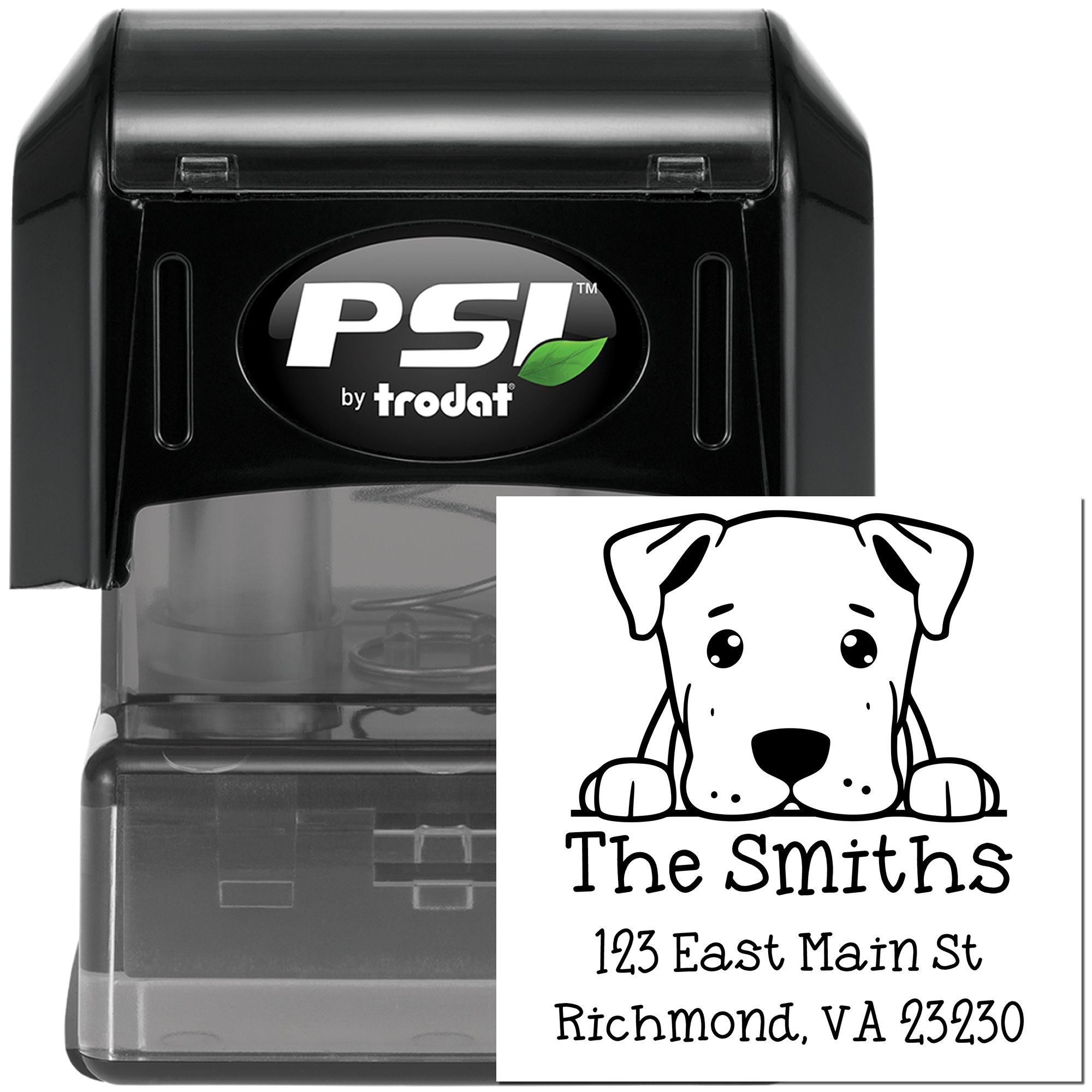 PSI Pre-Inked Dogo Argentino Puppy Dog Home Address Stamp - Engineer Seal Stamps