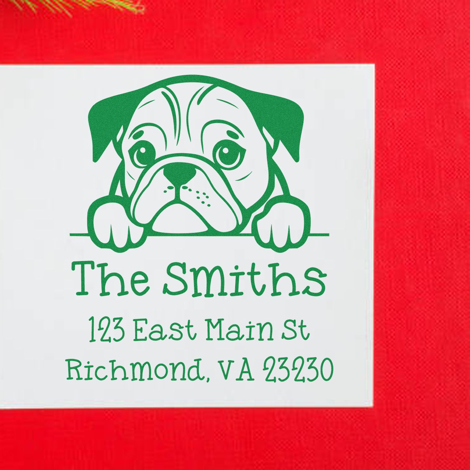 Wood Handle English Setter Puppy Customized Mail Address Stamp - Engineer Seal Stamps