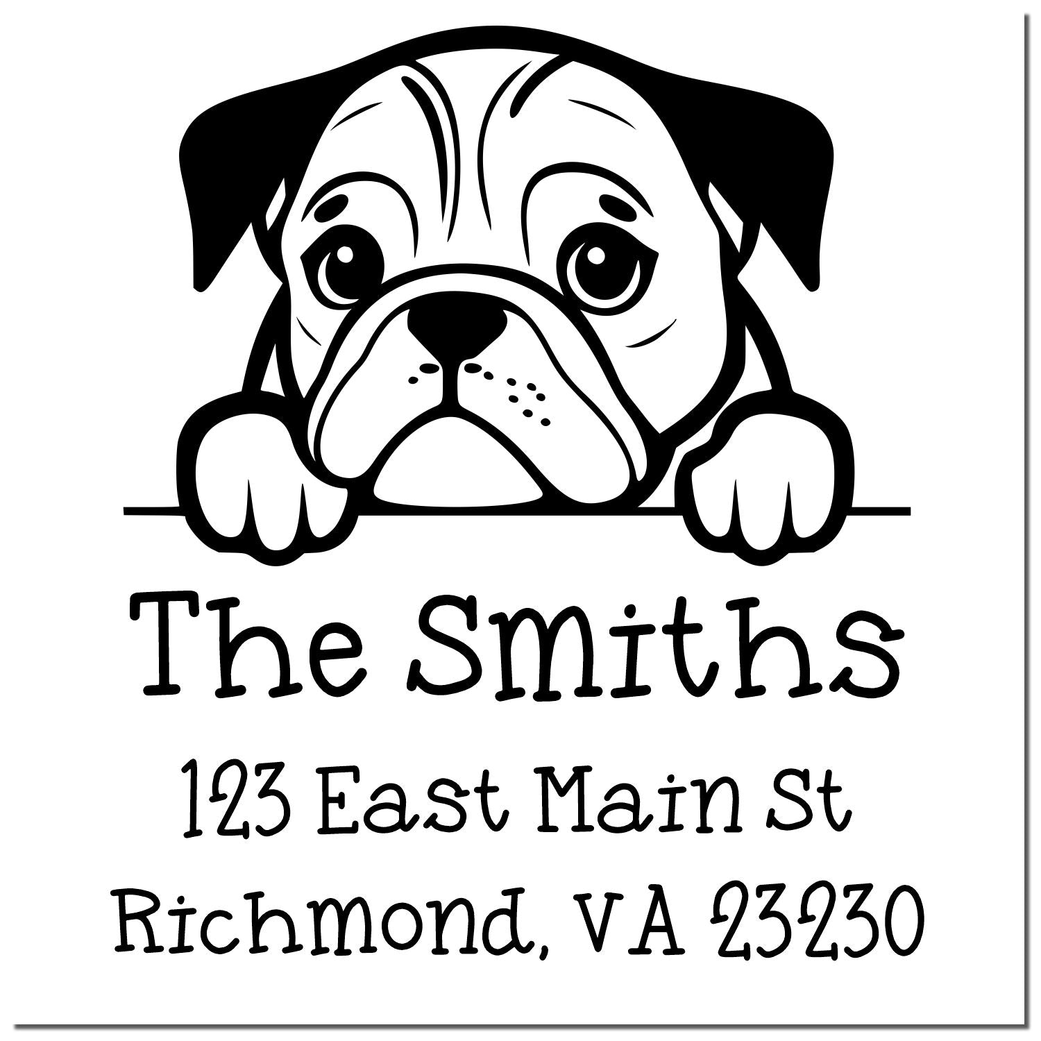 PSI Pre-Inked English Setter Puppy Dog Address Return Stamp - Engineer Seal Stamps