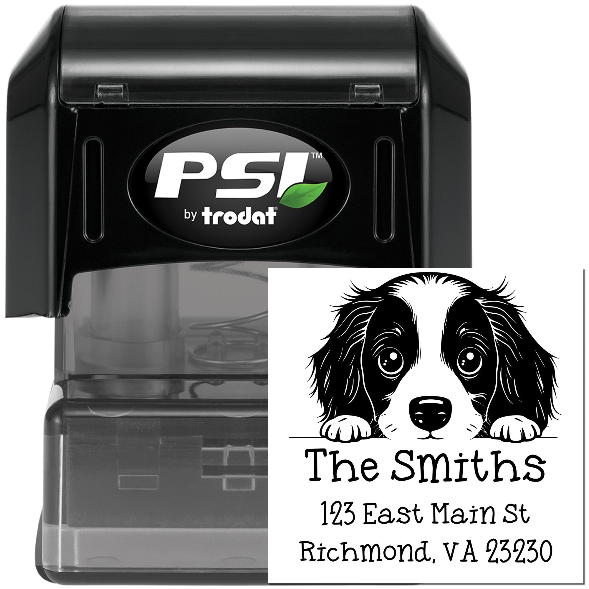 PSI Pre-Inked English Springer Spaniel Puppy Dog New Address Stamp - Engineer Seal Stamps