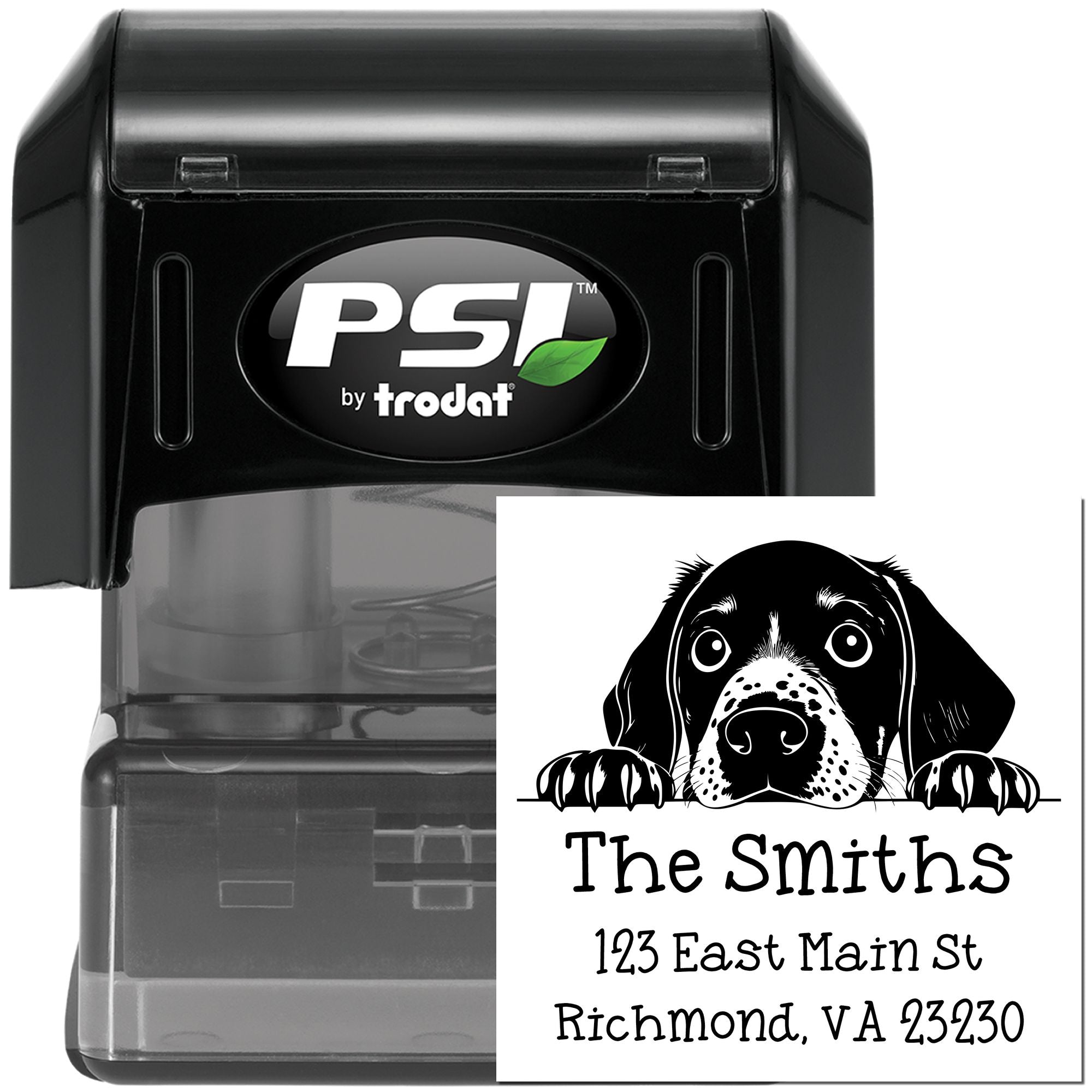 PSI Pre-Inked German Shorthaired Pointer Puppy Dog Address Label Stamp - Engineer Seal Stamps