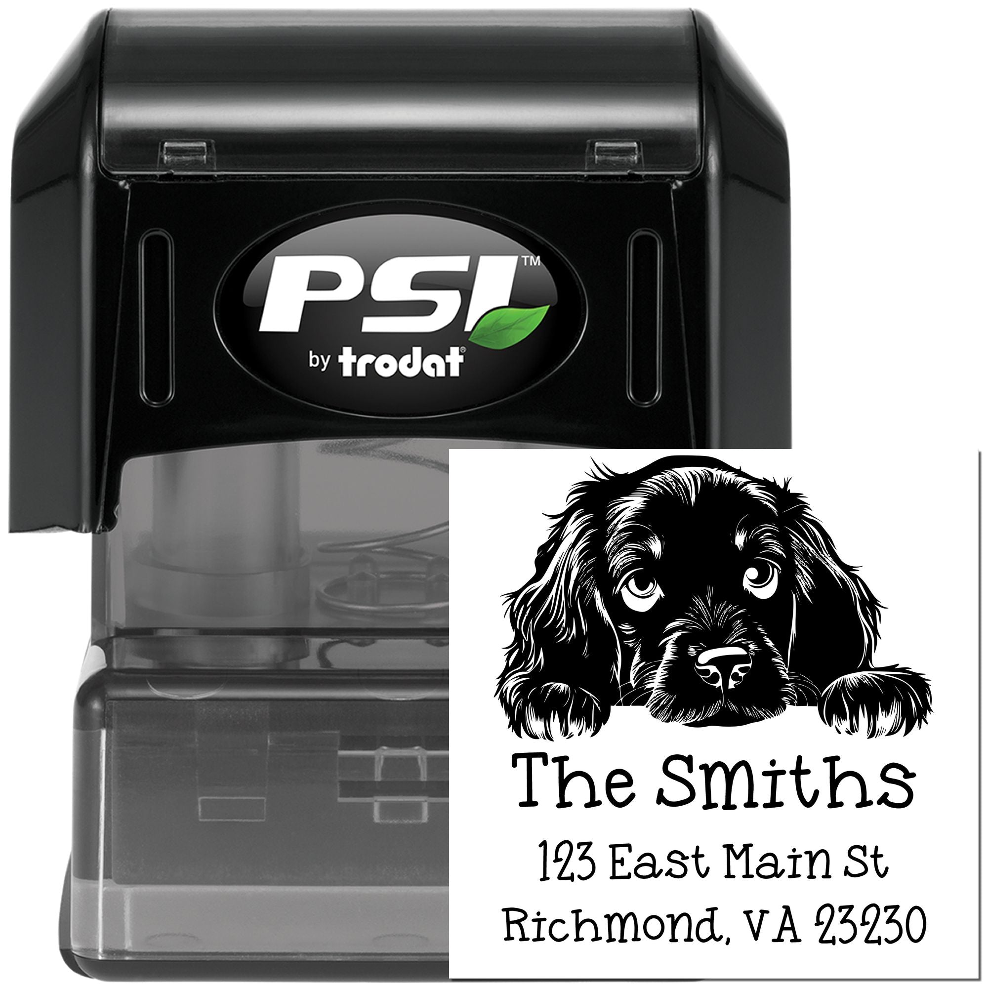 PSI Pre-Inked Gordon Setter Puppy Dog Return Address Stamp - Engineer Seal Stamps