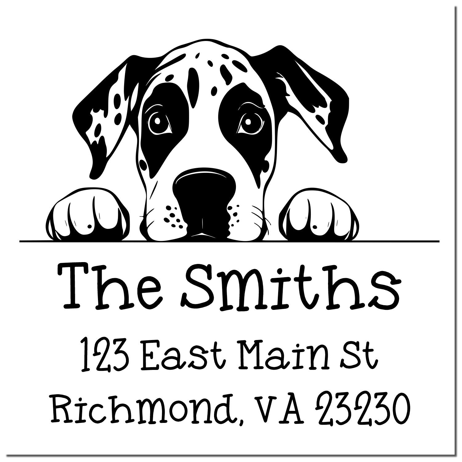 Slim Great Pyrenees Personalized Return Address Stamp - Engineer Seal Stamps