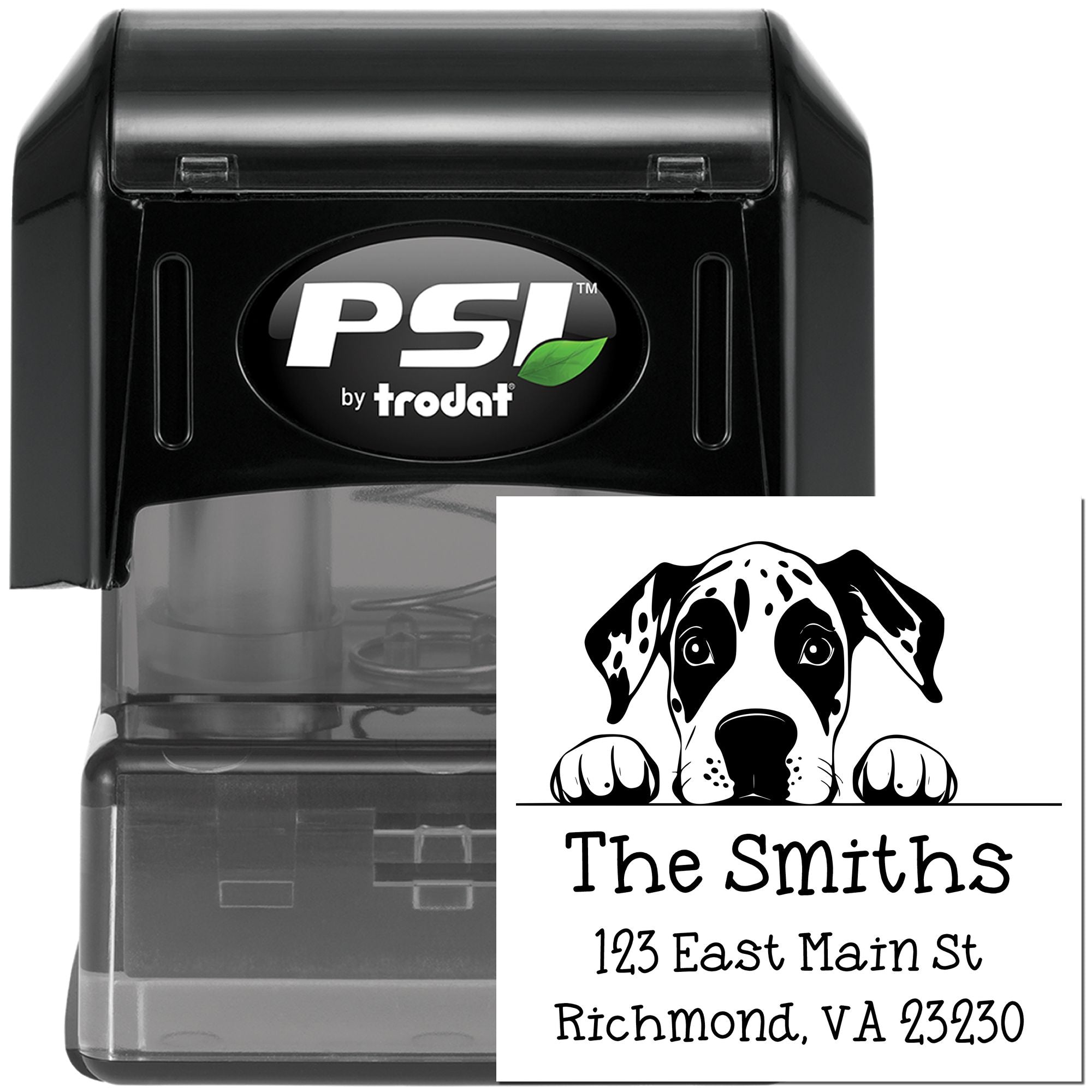 PSI Pre-Inked Great Pyrenees Puppy Dog Custom Address Stamp - Engineer Seal Stamps