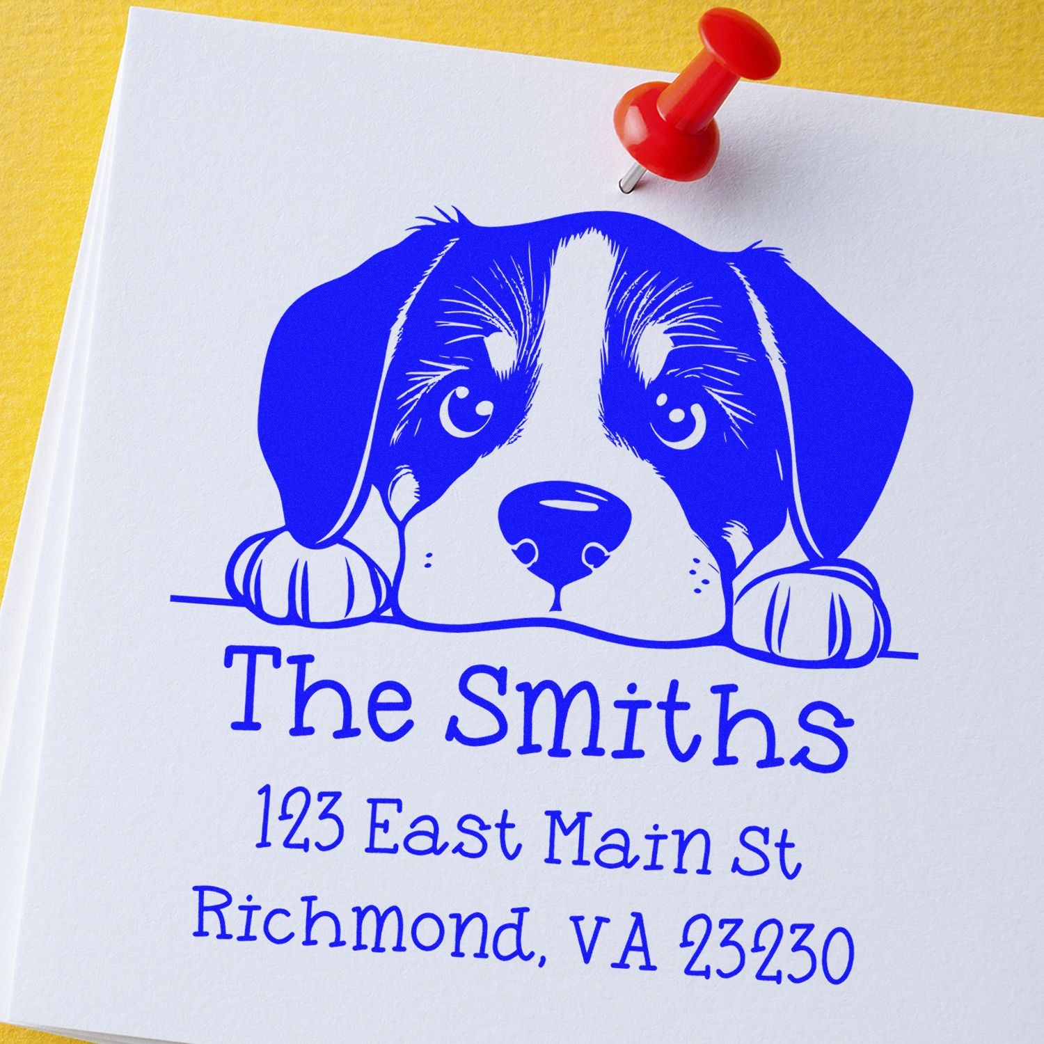 Slim Greater Swiss Mountain Dog Personalized Custom Return Address Stamp - Engineer Seal Stamps