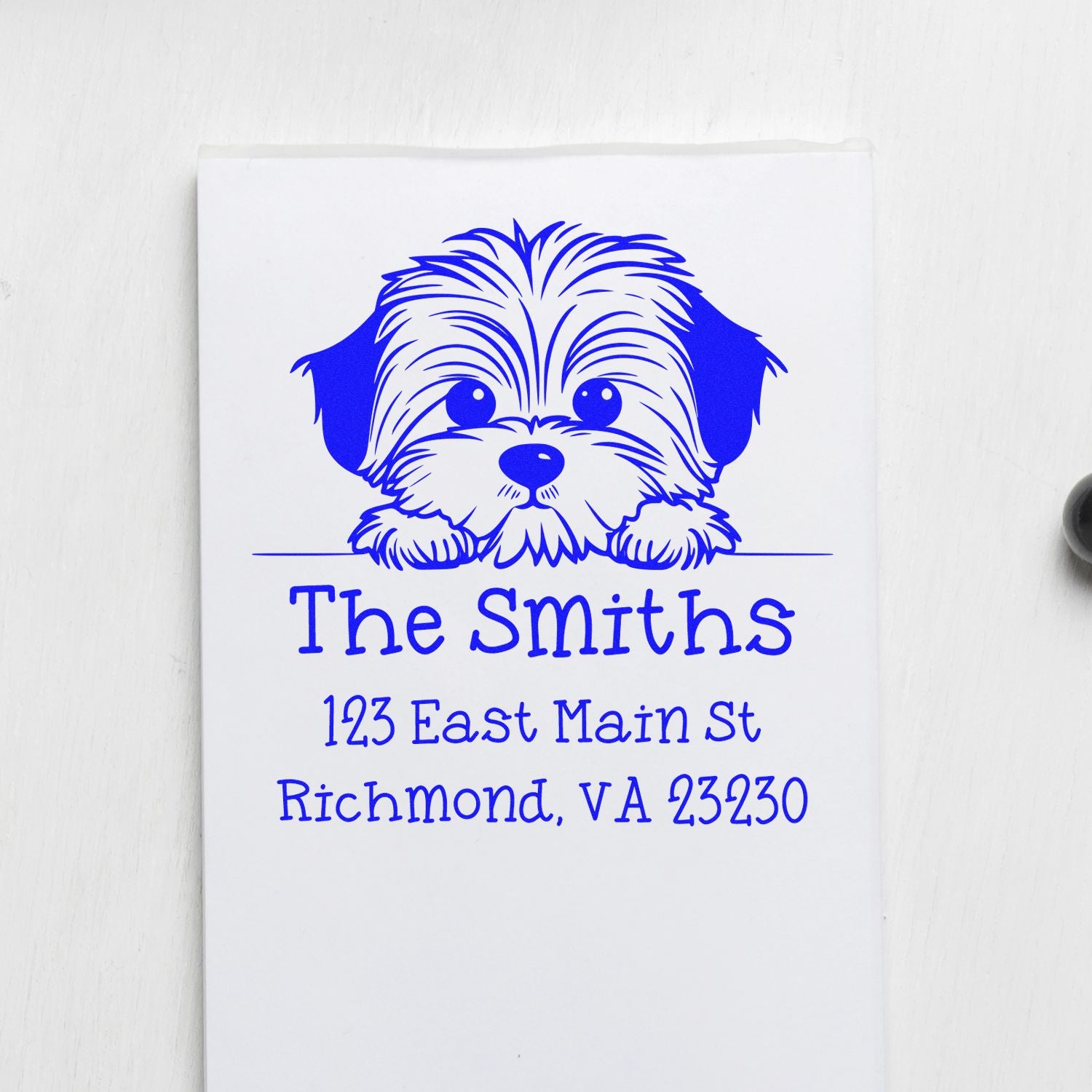 PSI Pre-Inked Havanese Puppy Dog Refillable Address Stamp - Engineer Seal Stamps