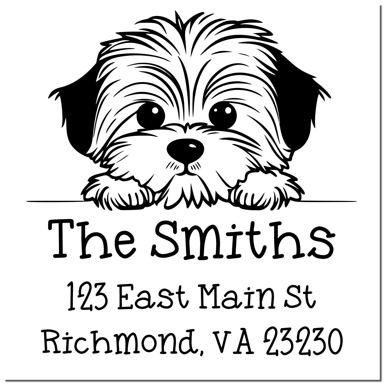 Wood Handle Havanese Puppy Customized High-Quality Address Stamp - Engineer Seal Stamps